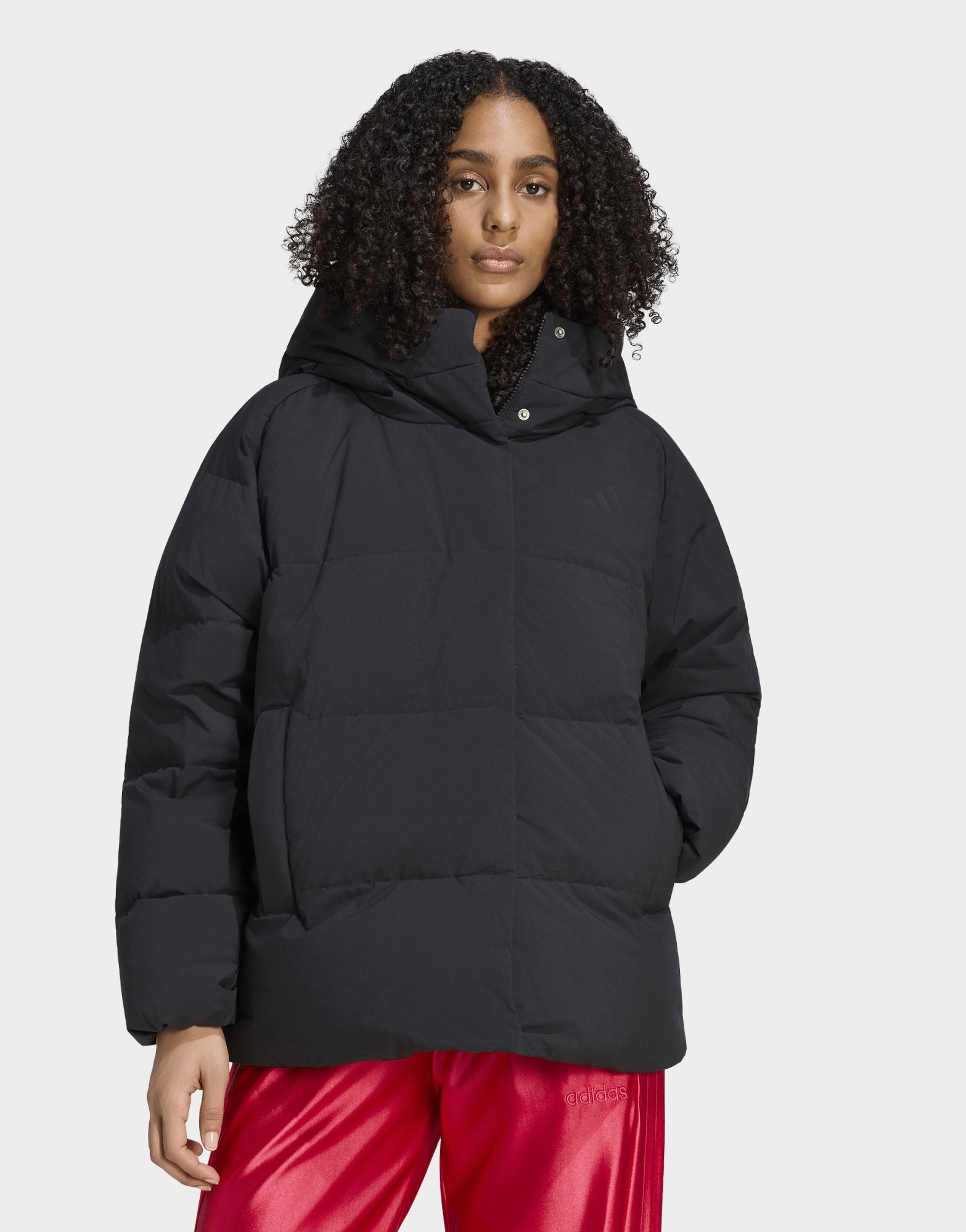 adidas Helionic Puffer Daunenjacke, Kapuze