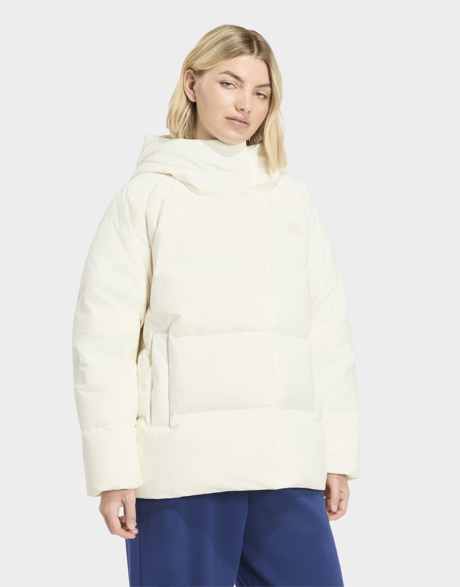 adidas Helionic Puffer Daunenjacke, Kapuze