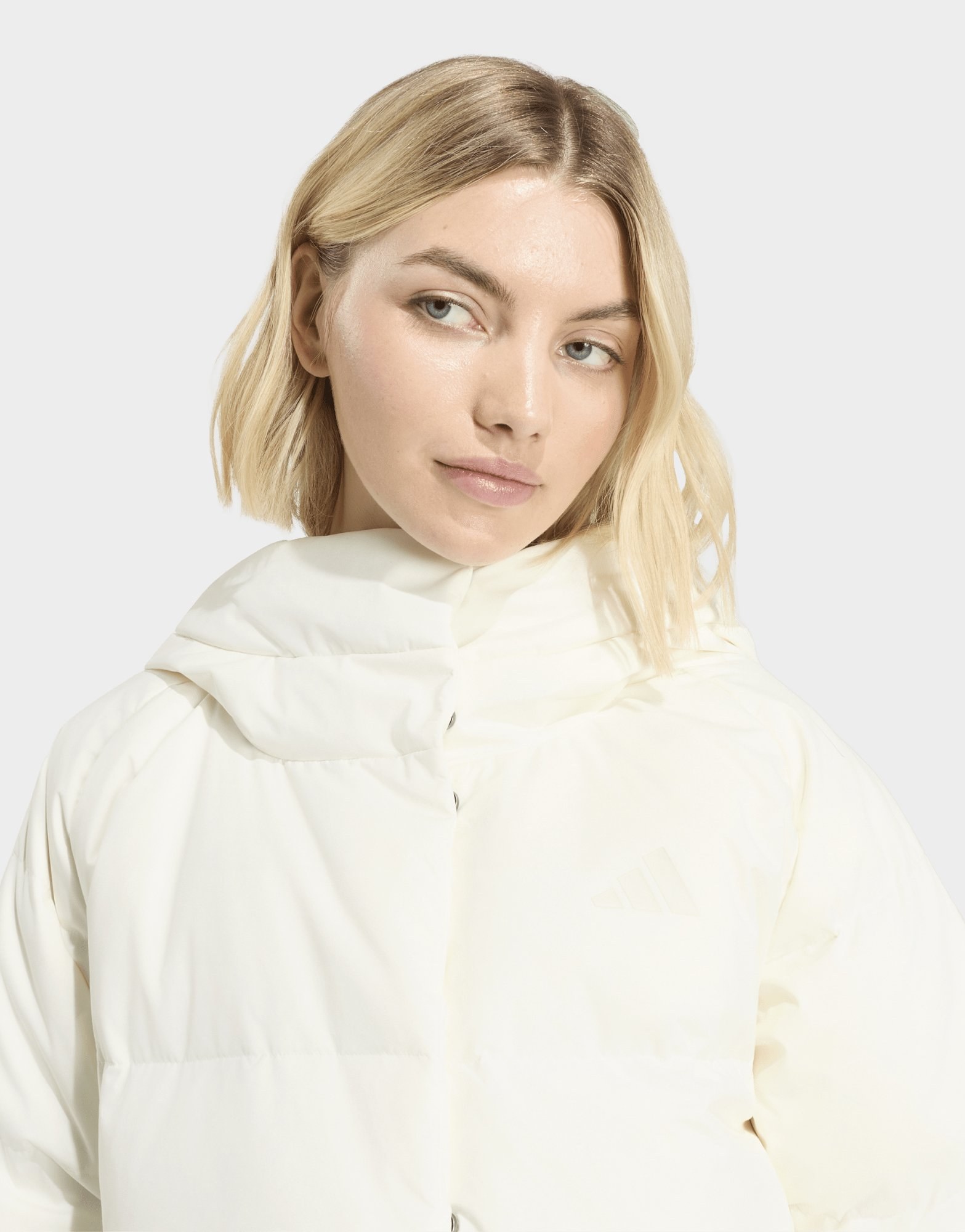 adidas Helionic Puffer Daunenjacke, Kapuze