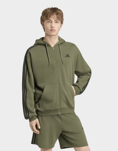 adidas Essentials 3-Streifen French Terry Kapuzenjacke