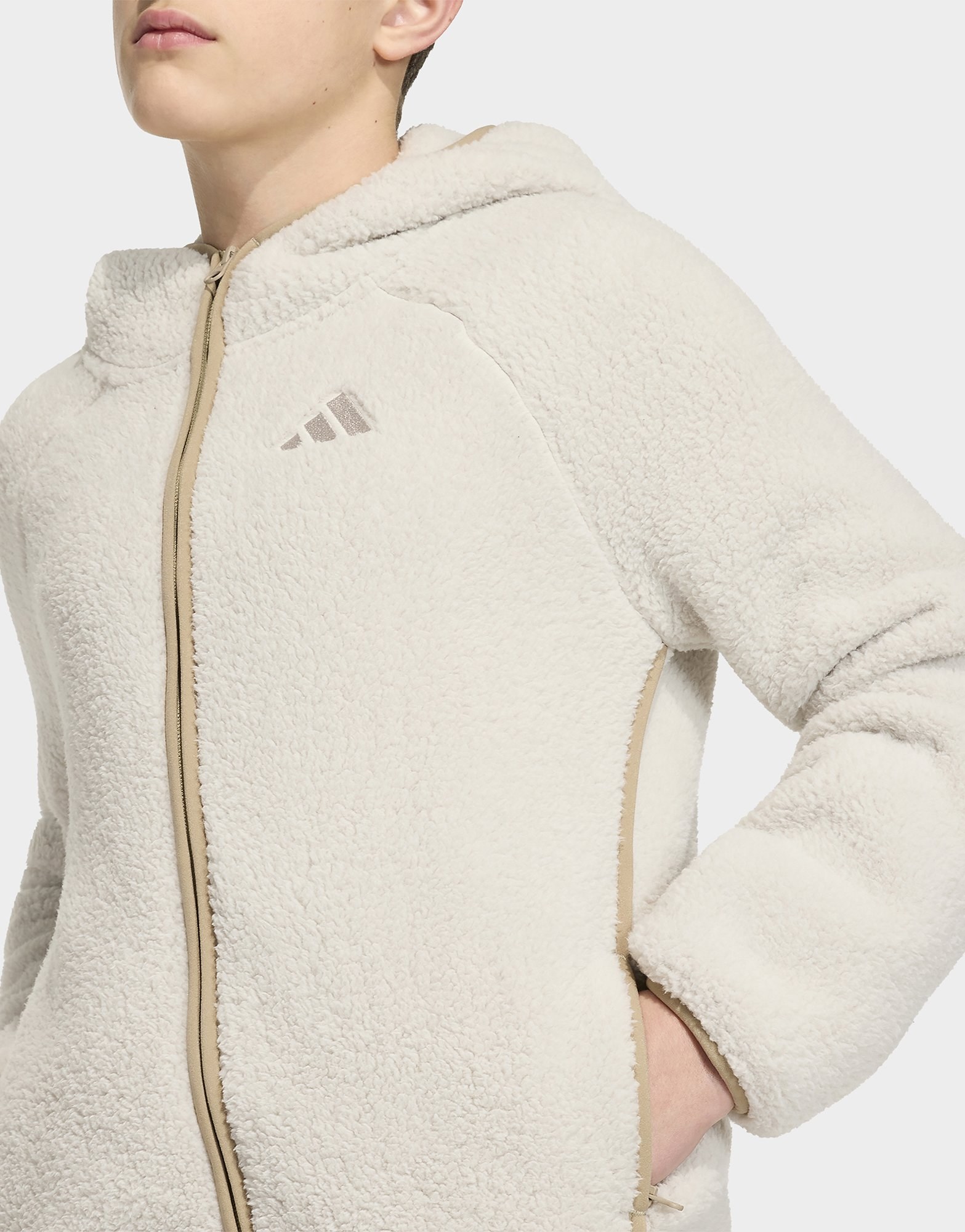 adidas Terrex Xploric Kids Fleecejacke, Kapuze, Durchgehender Reißverschluss
