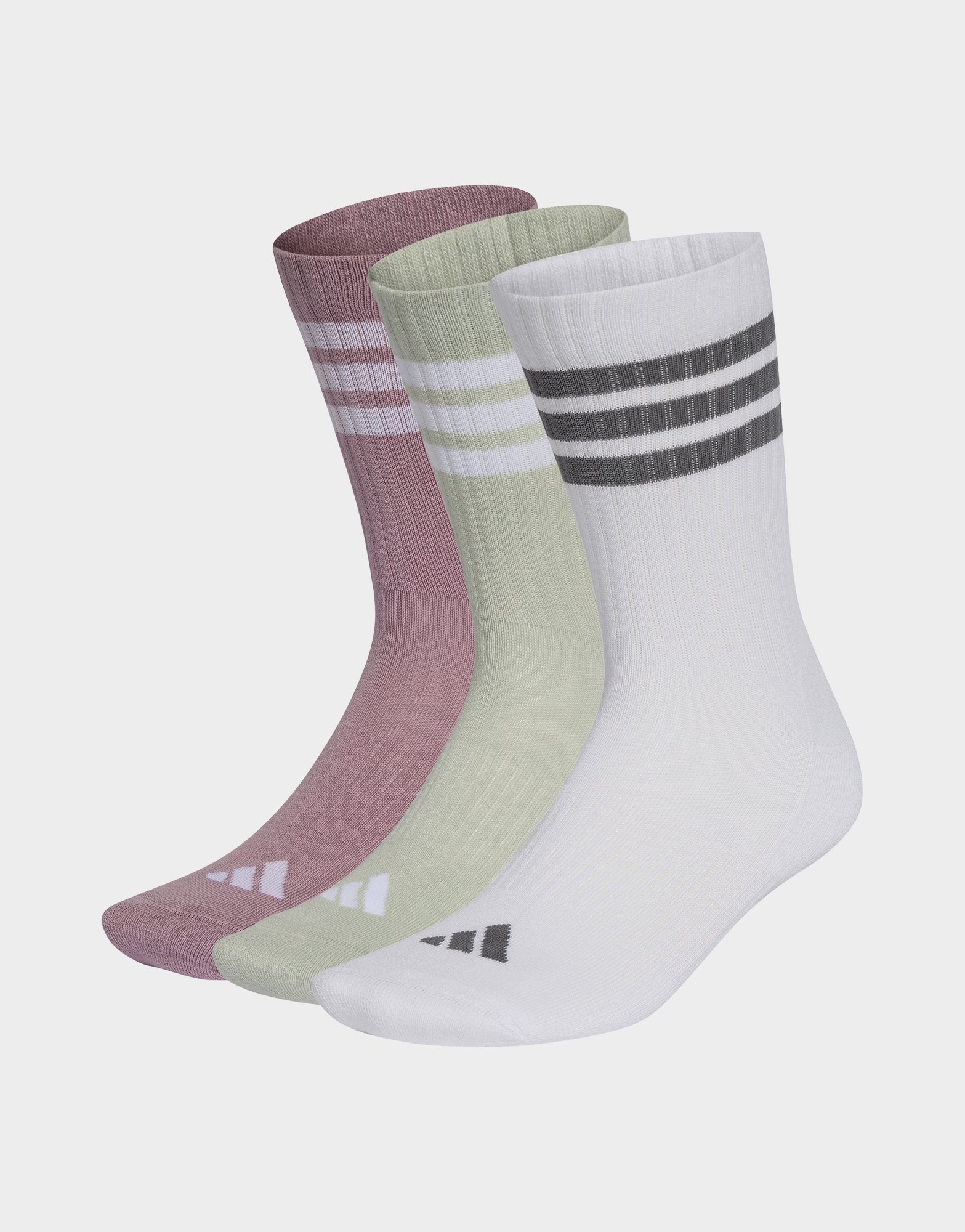 adidas 3-streifen Socken, Knöchellang, Mit Polsterung, 3er-pack