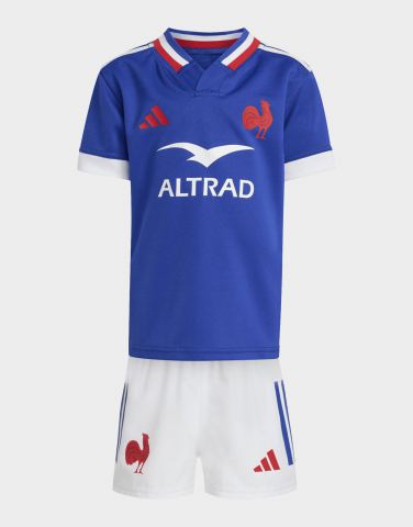 adidas Frankreich Rugby Mini-Ausrüstung Replica Jersey inklusive Shorts