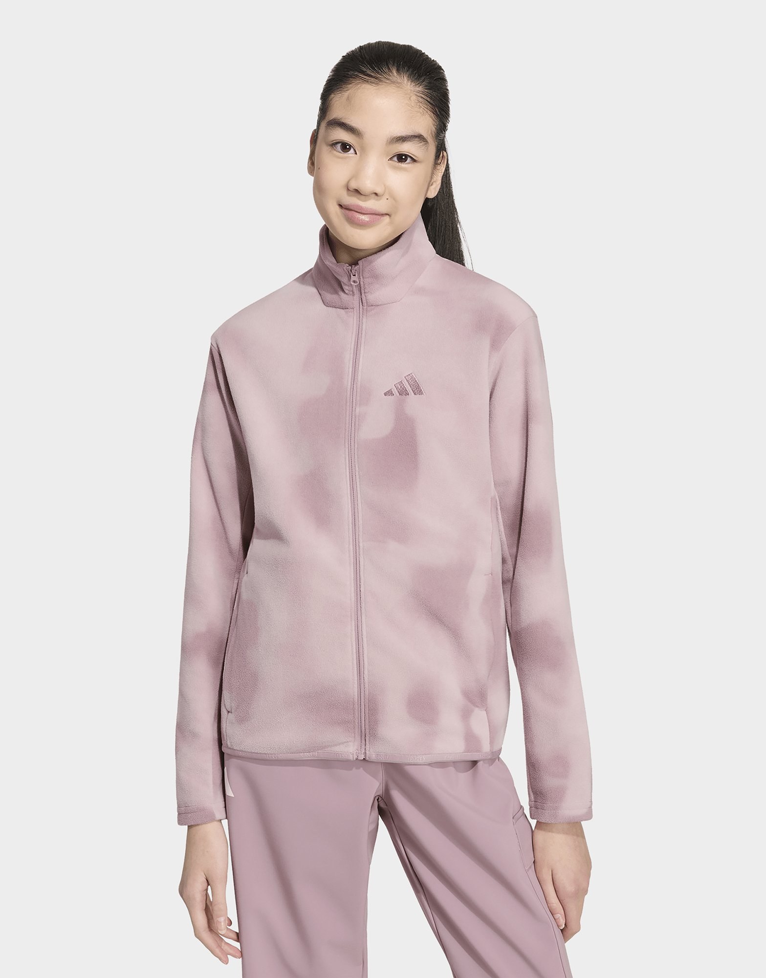 adidas Terrex Kids Multi CLIMAWARM Fleecejacke, durchgehender Reißverschluss