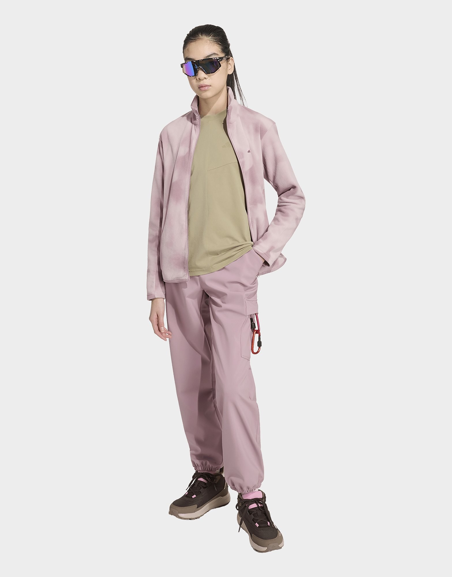 adidas Terrex Kids Multi CLIMAWARM Fleecejacke, durchgehender Reißverschluss