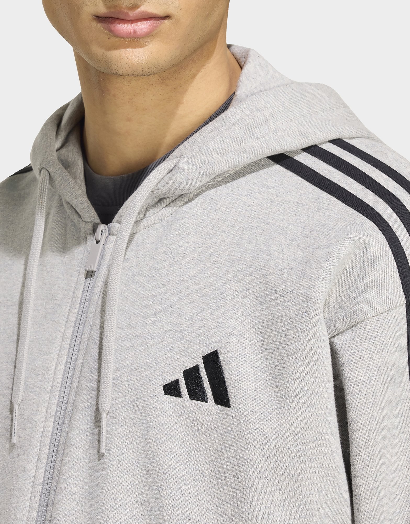 adidas Essentials 3-Streifen French Terry Kapuzenjacke