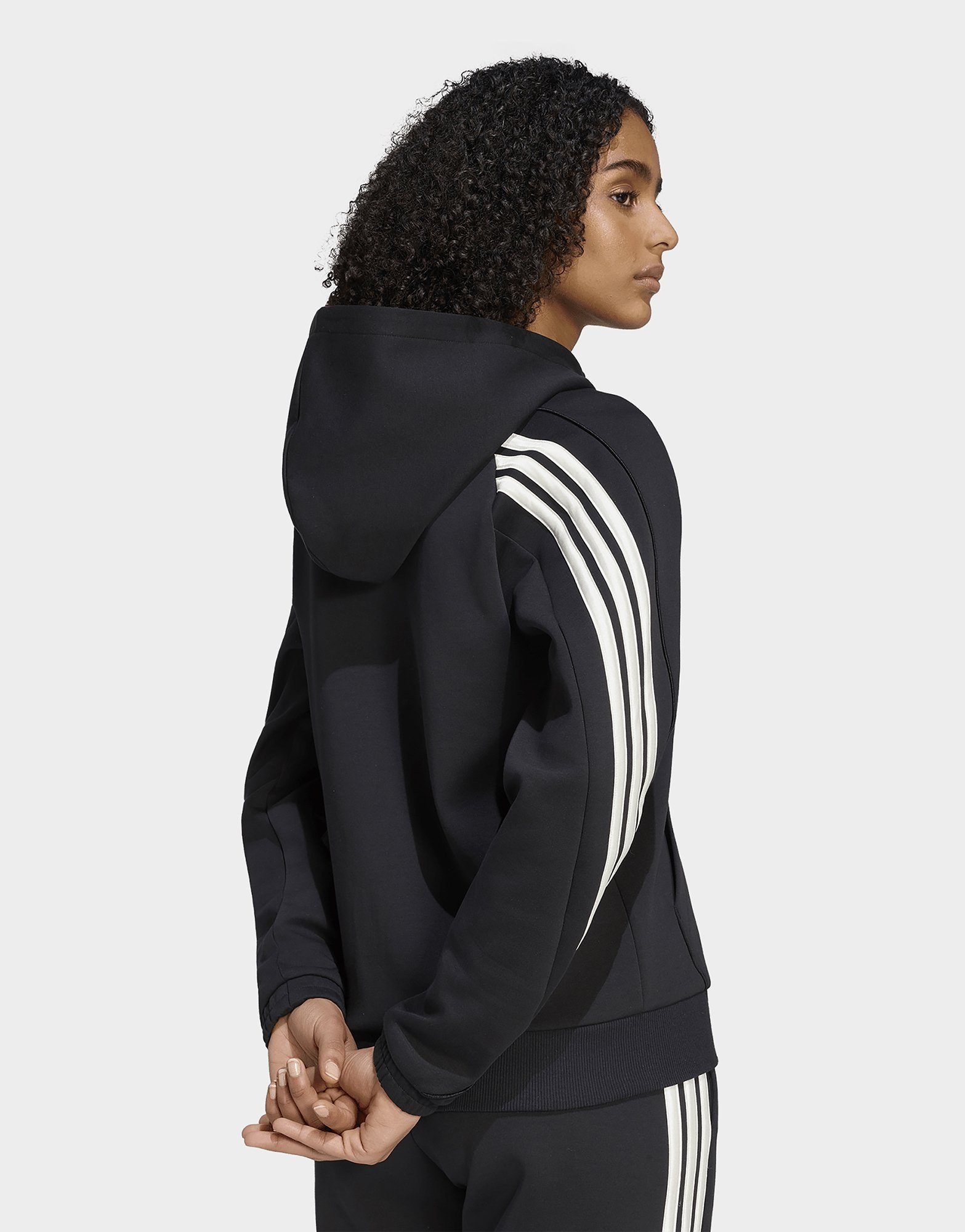 adidas Stadium 3-streifen Kapuzenjacke, Durchgehender Reissverschluss