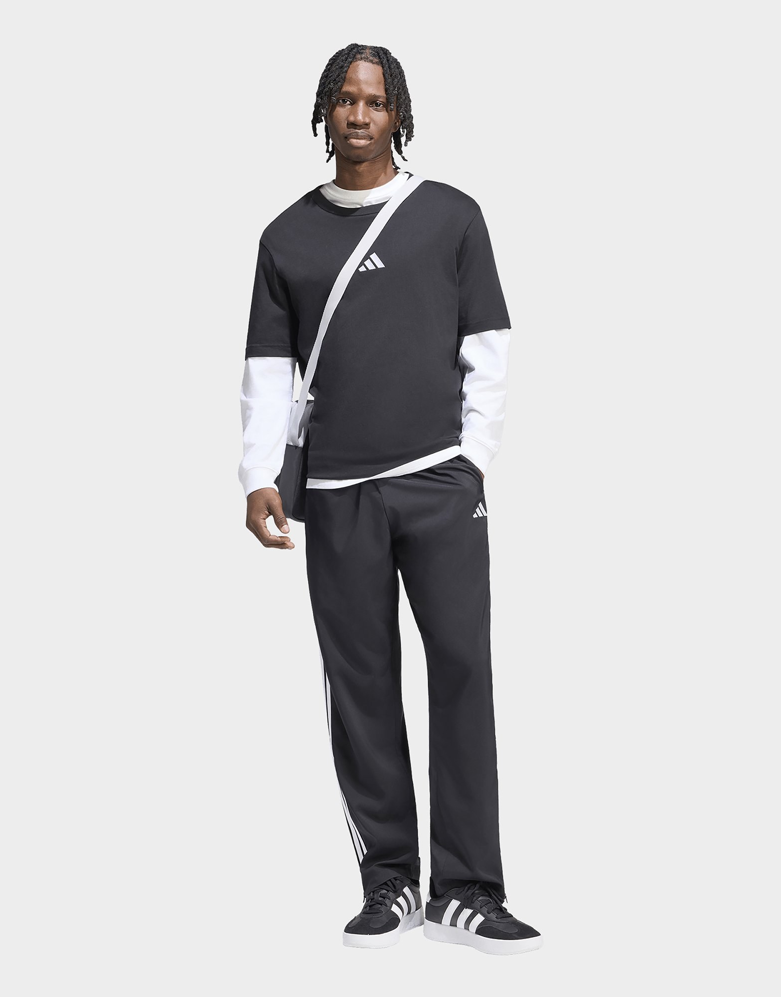 adidas Essentials 3-Streifen Stanford Lite Woven Tapered Open Hem Hose