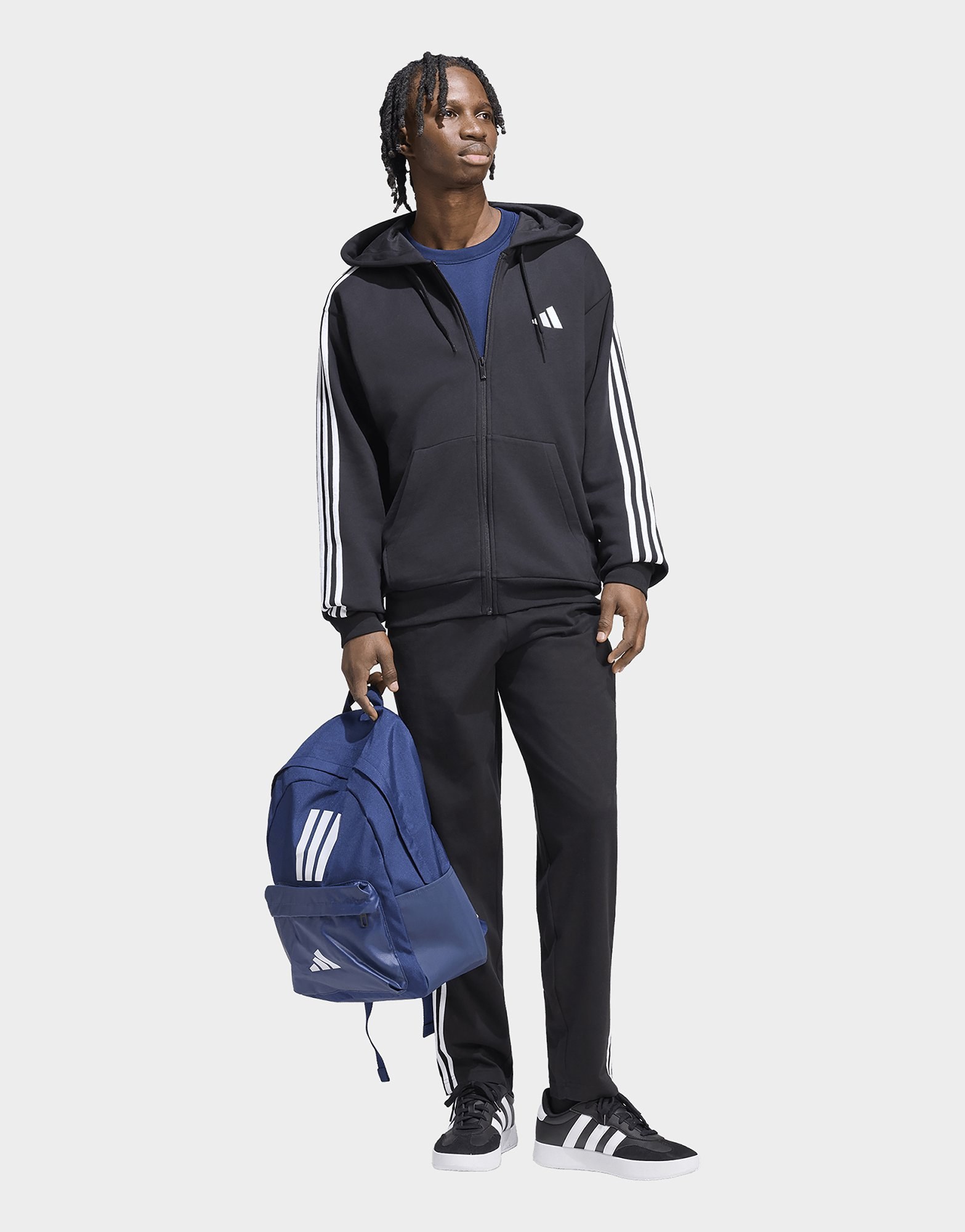 adidas Essentials 3-Streifen French Terry Kapuzenjacke