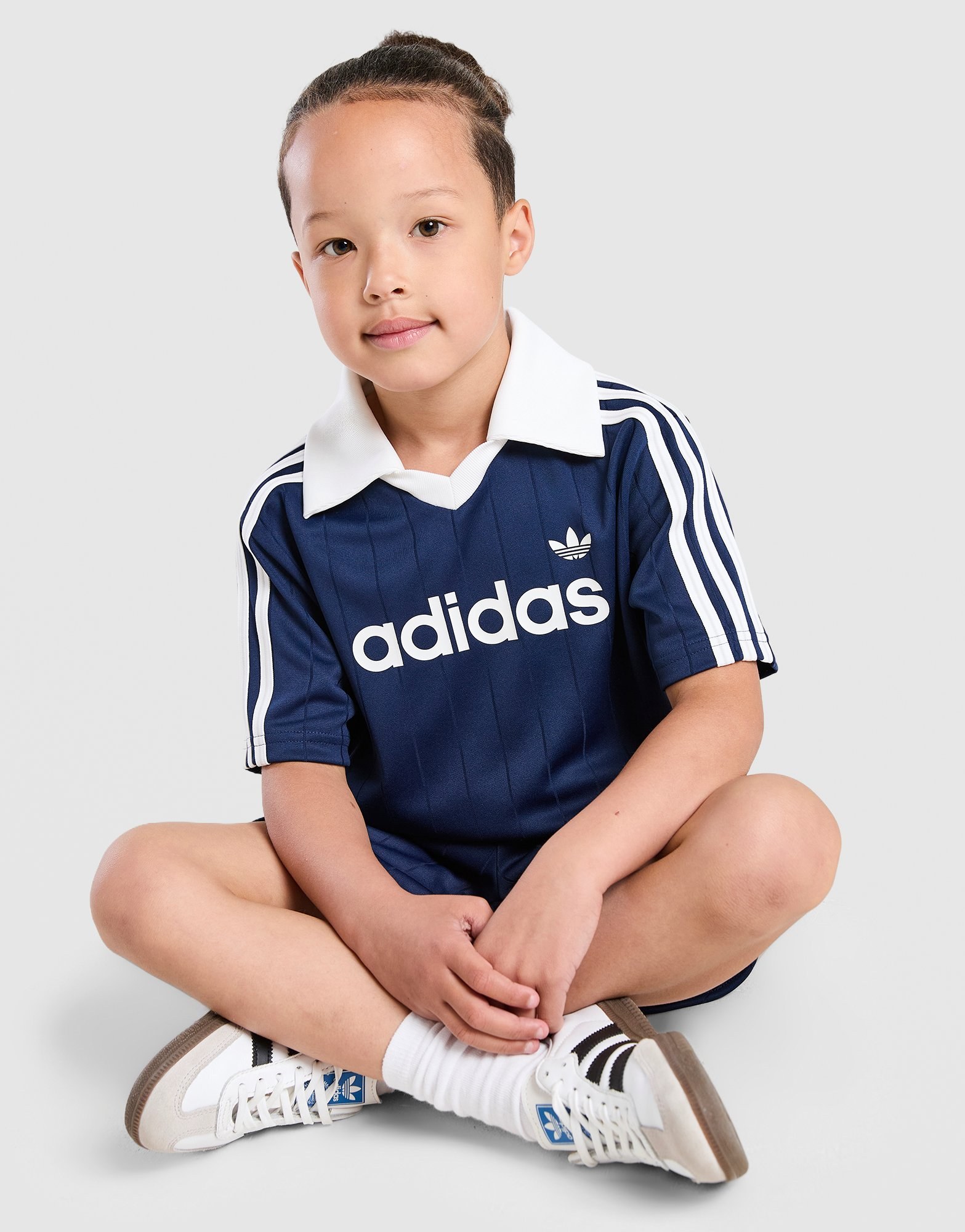 adidas Originals Pinstripe T-Shirt/Shorts Set Children
