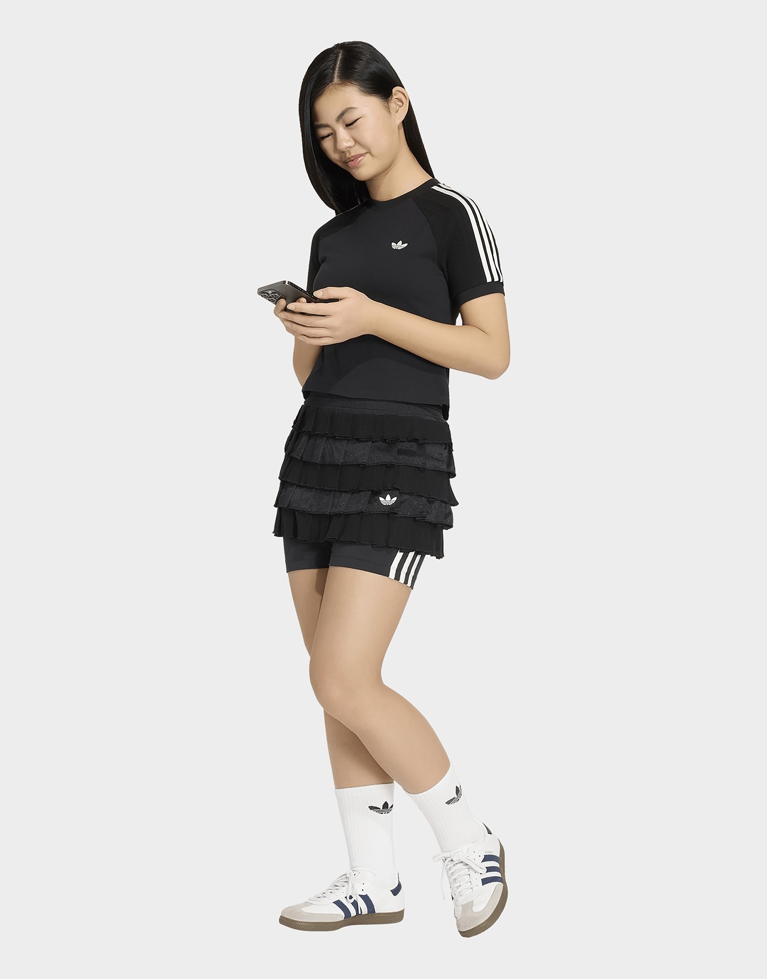 adidas Slim Knitted 3-streifen T-shirt