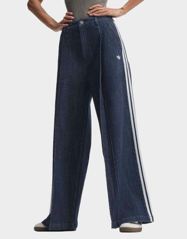 adidas Denim Pleats Hose, Weites Bein