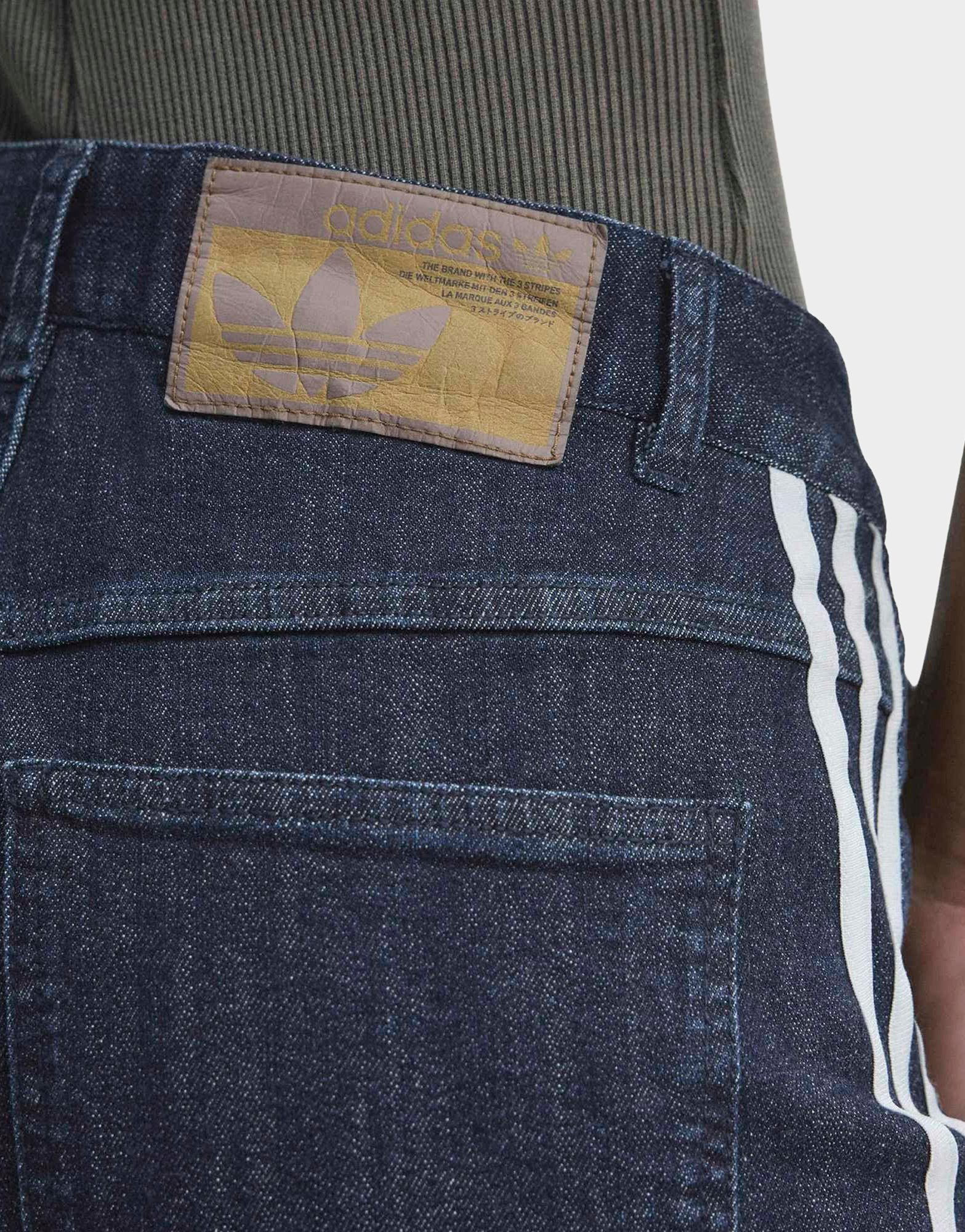 adidas Denim Pleats Hose, Weites Bein