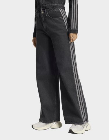 adidas Jeanshose, Hoher Bund, Weites Bein
