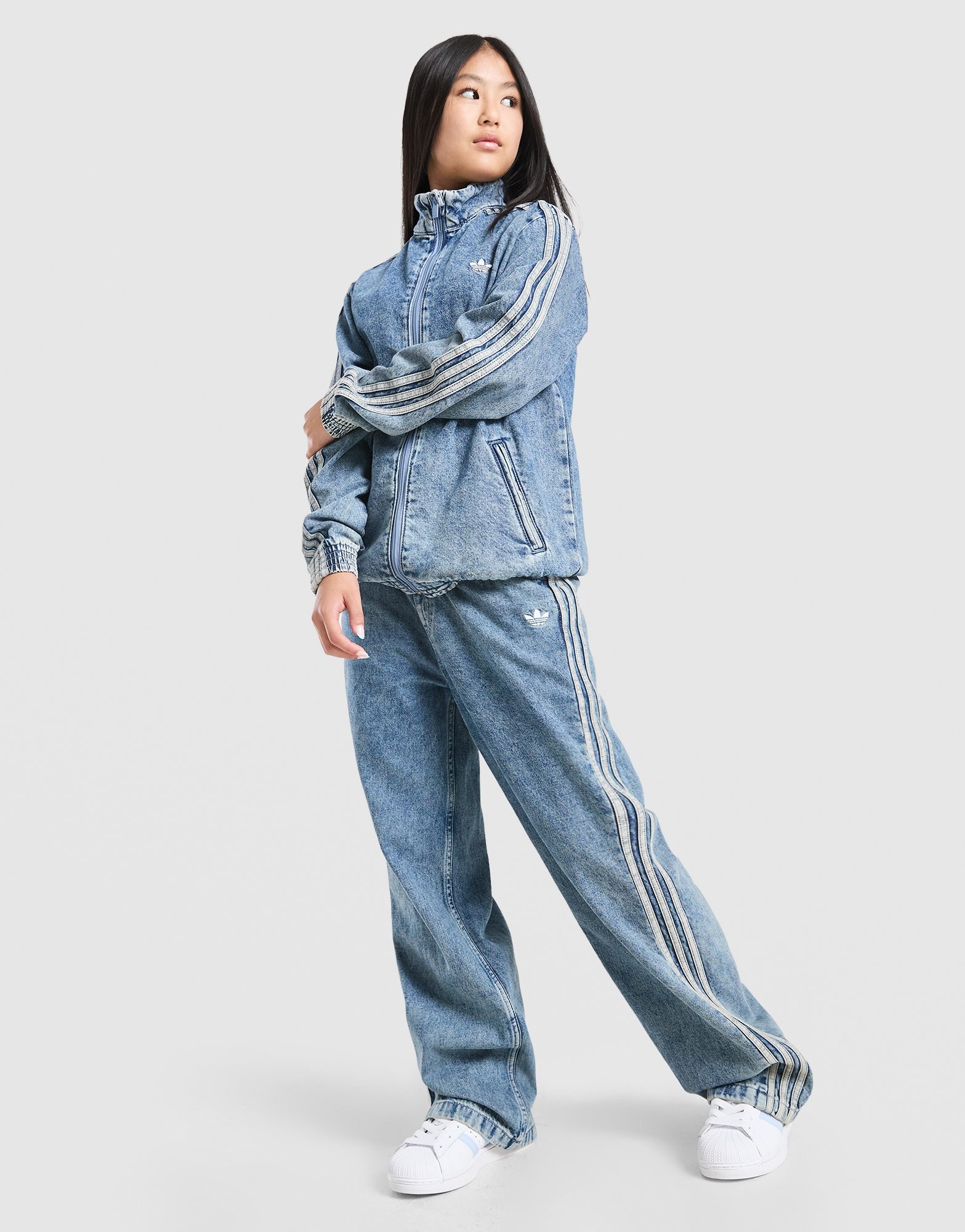 adidas Originals Girls' Denim Track Pants Junior