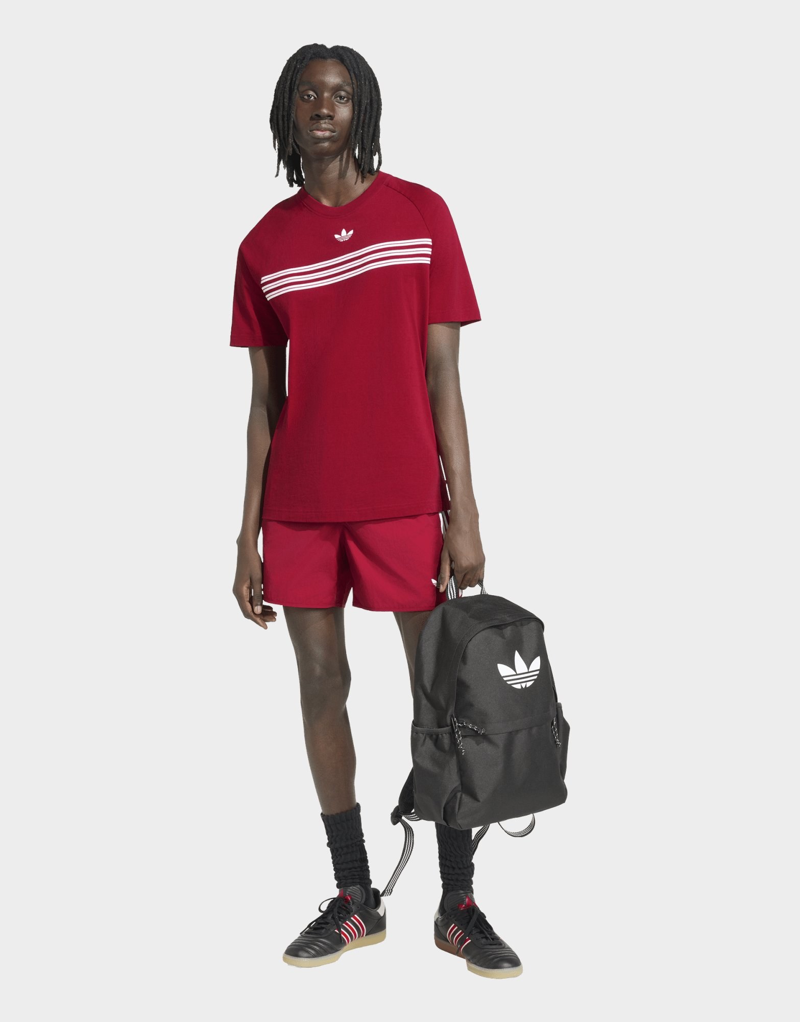 adidas T-shirt, Streifen Auf Der Brust