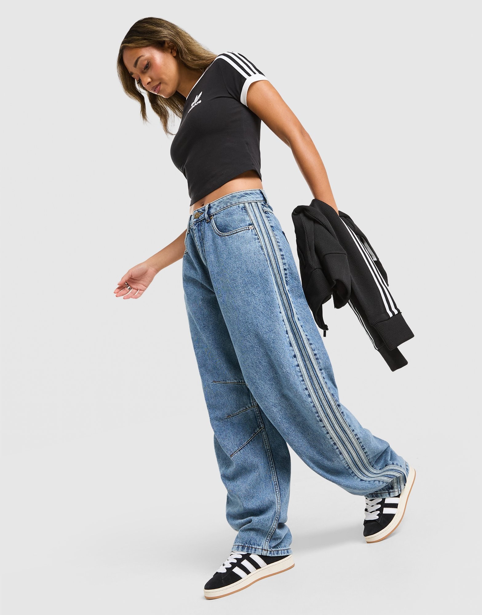 adidas Originals Barrel Leg Denim Jeans