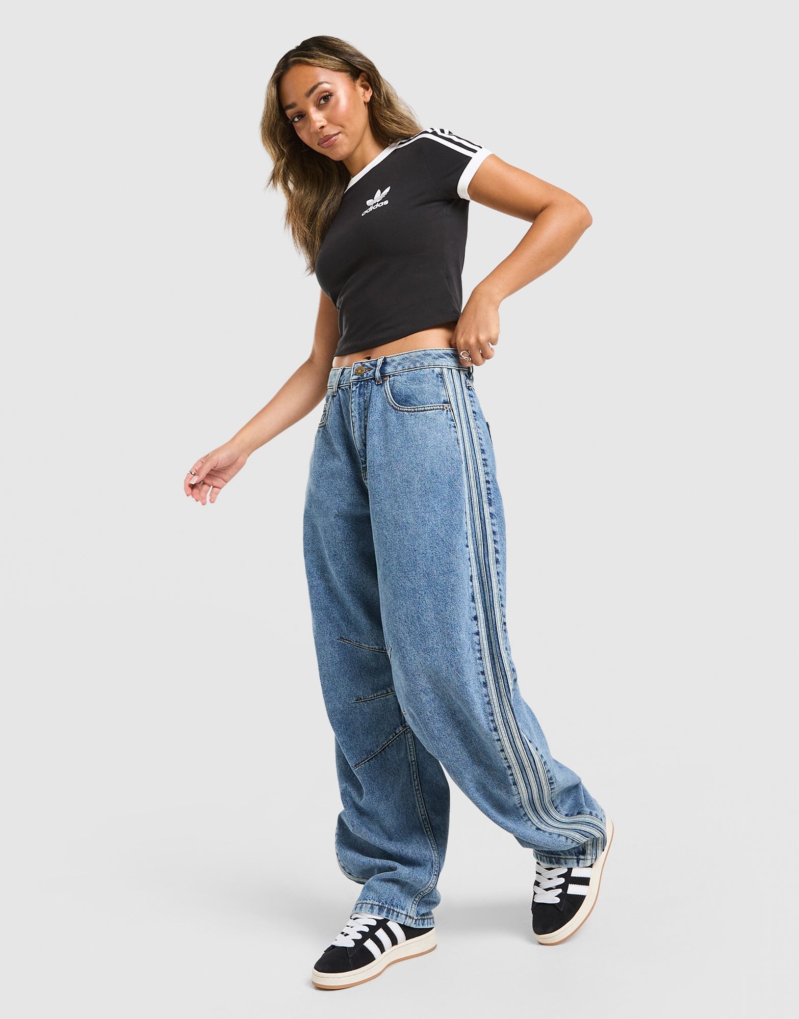 adidas Originals Barrel Leg Denim Jeans