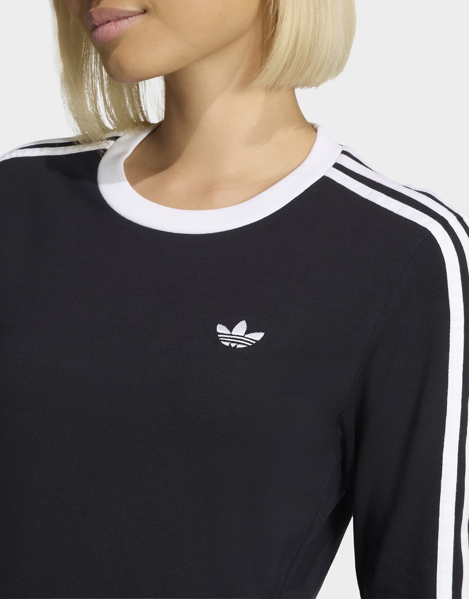adidas 3-streifen Langärmliges Shirt, Schmal Geschnitten