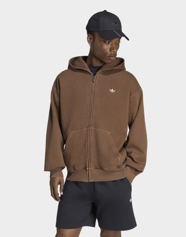 adidas TREFOIL ESSENTIALS WASHED KAPUZENJACKE, LOCKER GESCHNITTEN