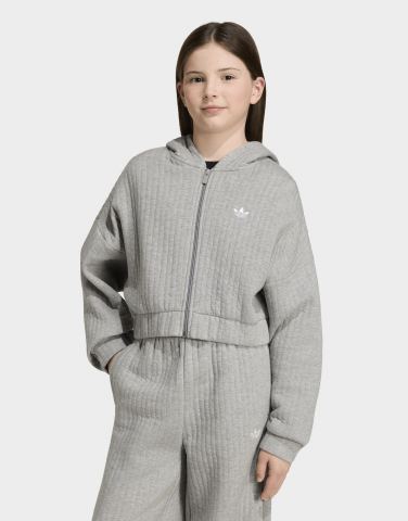 adidas LOCKER GESCHNITTENE GEPOLSTERTE GERIPPTE KAPUZENJACKE