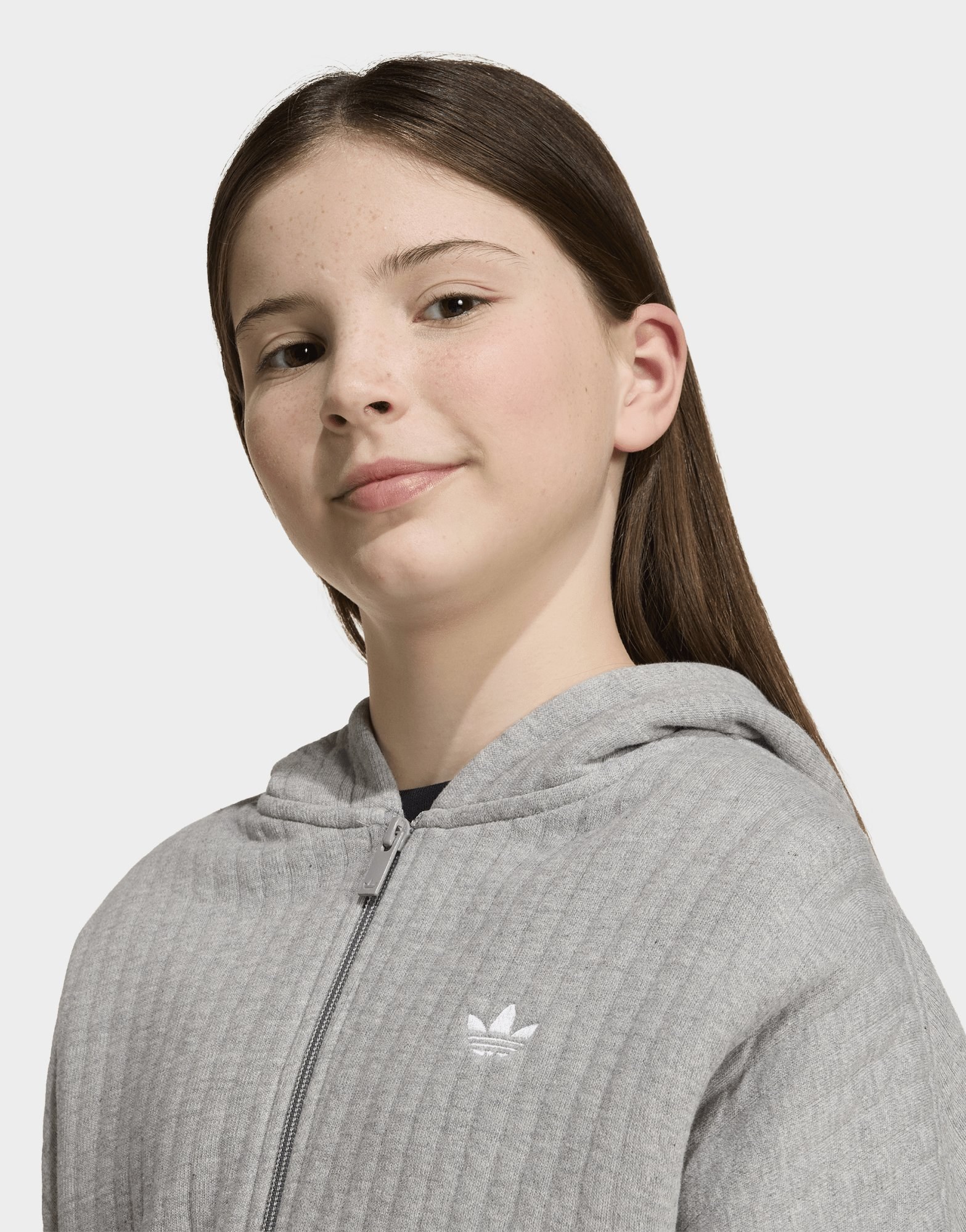adidas LOCKER GESCHNITTENE GEPOLSTERTE GERIPPTE KAPUZENJACKE
