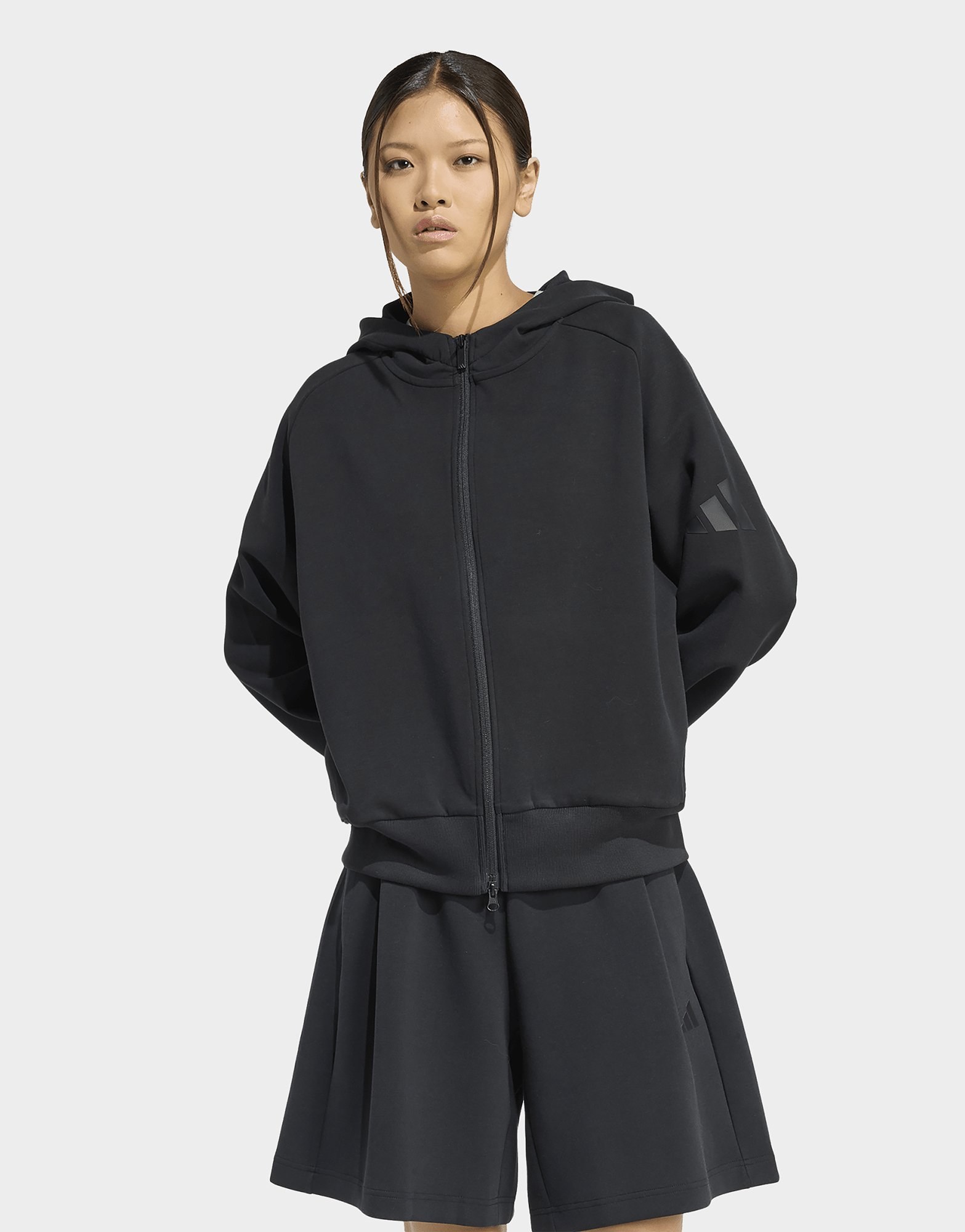 adidas Soft Lux Kapuzenjacke, Reissverschluss