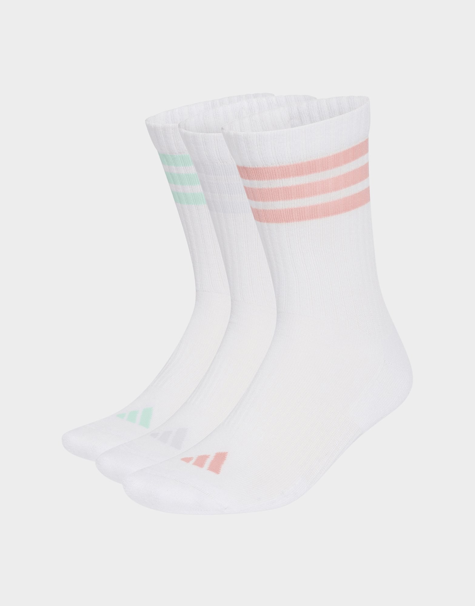 adidas 3-streifen Socken, Knöchellang, Mit Polsterung, 3er-pack