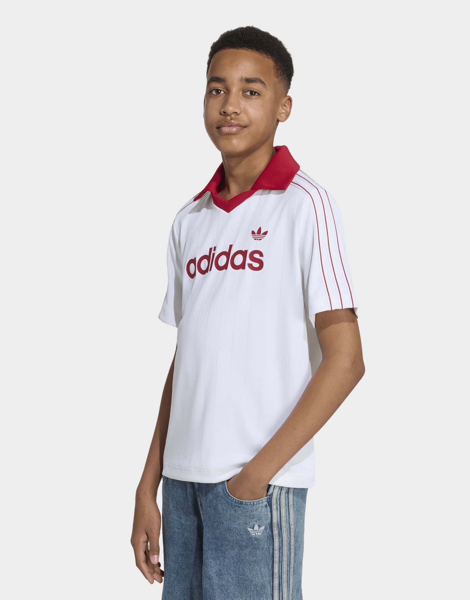adidas Locker Geschnittenes Nadelstreifen-poloshirt