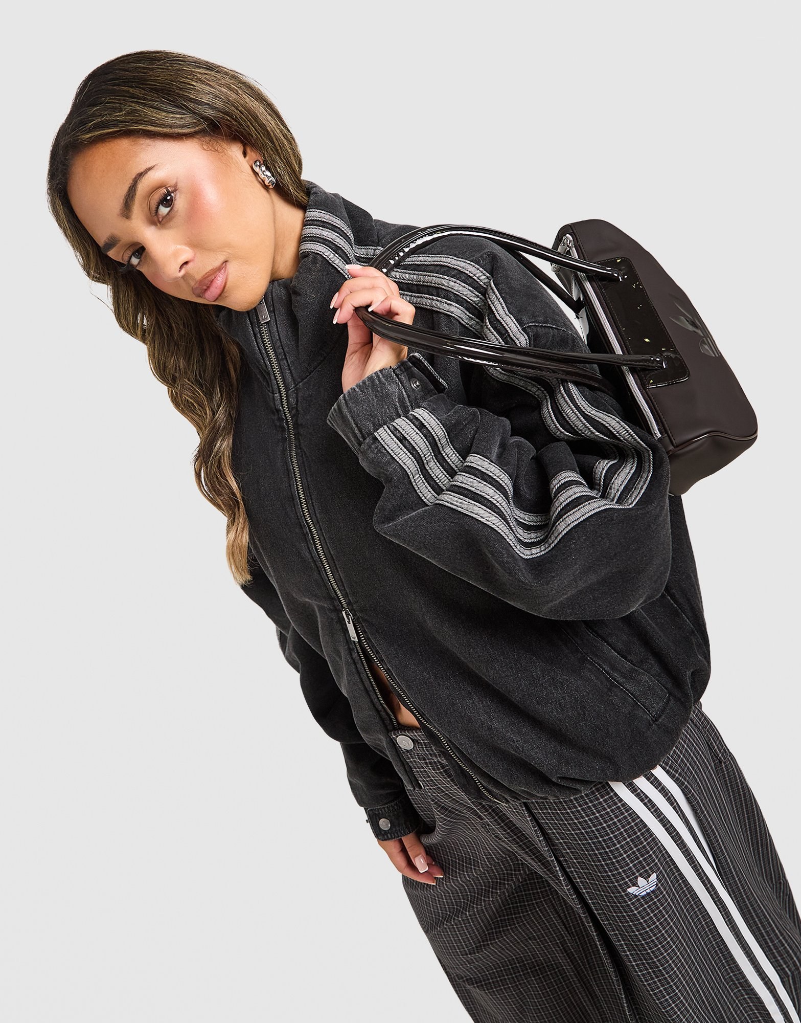 adidas Originals 3-Stripes Padded Denim Jacket