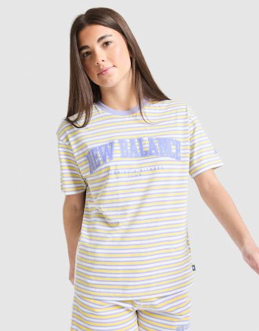 New Balance Girls' Stripe Boyfriend T-Shirt Junior