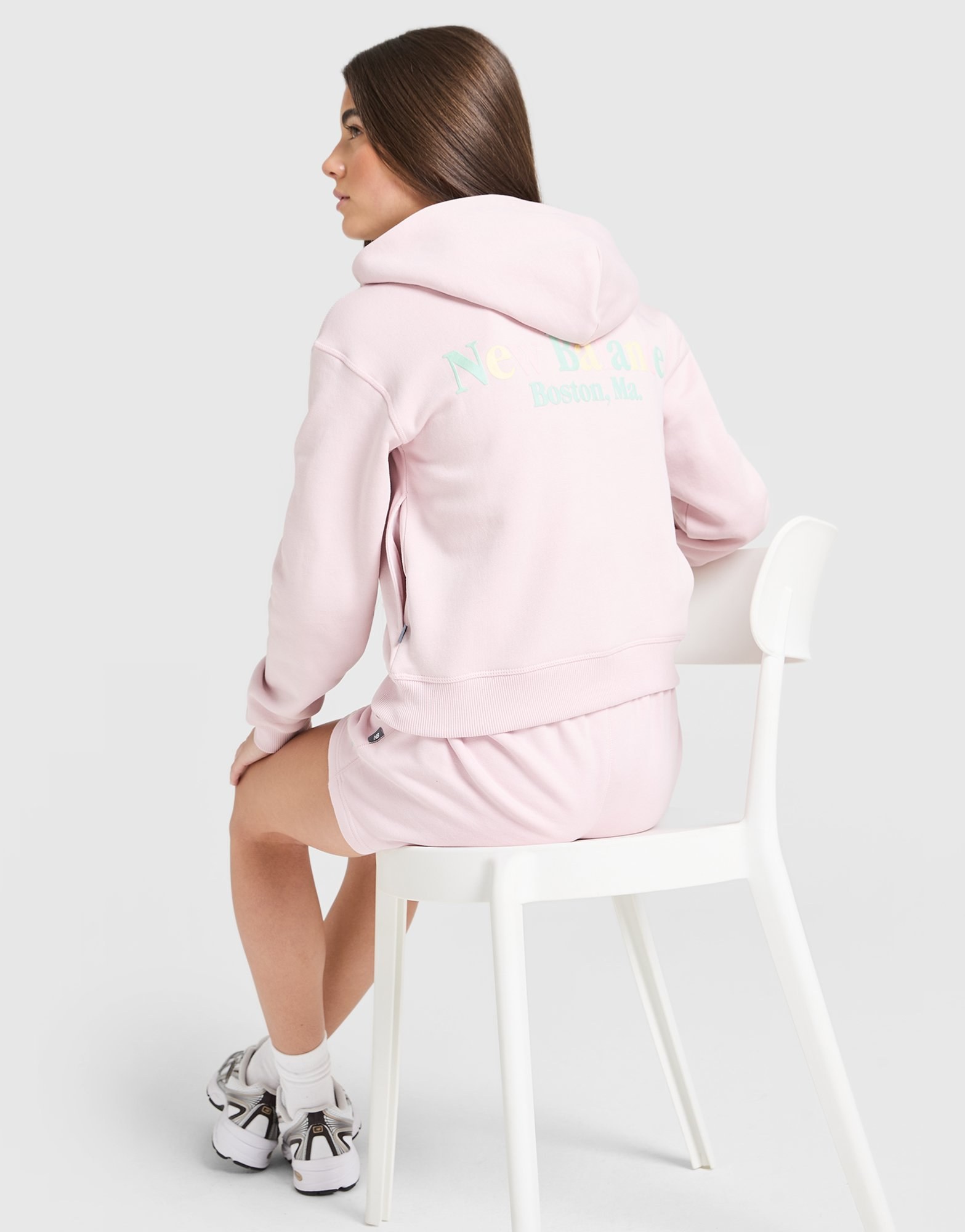 New Balance Girls' Tones Cropped Full Zip Hoodie Junior