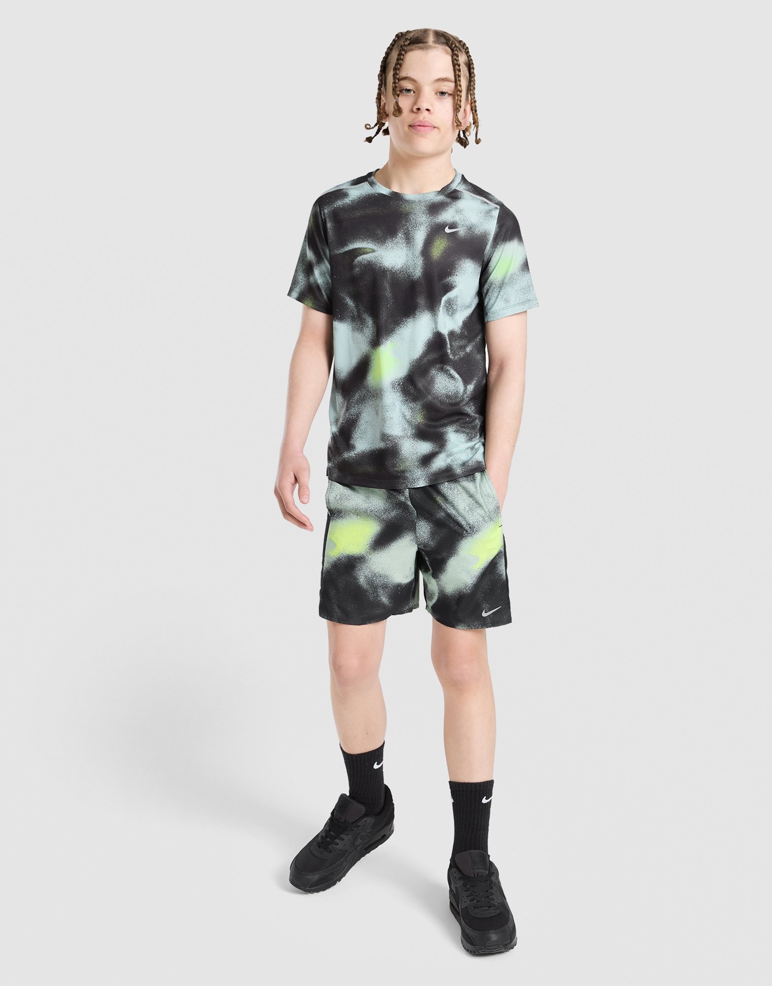 Nike Miler All Over Print T-Shirt Kinder