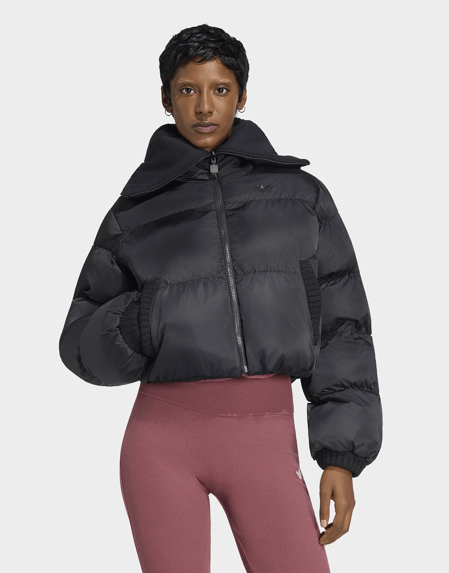 adidas Puffer Jacke, Gewirktes Material