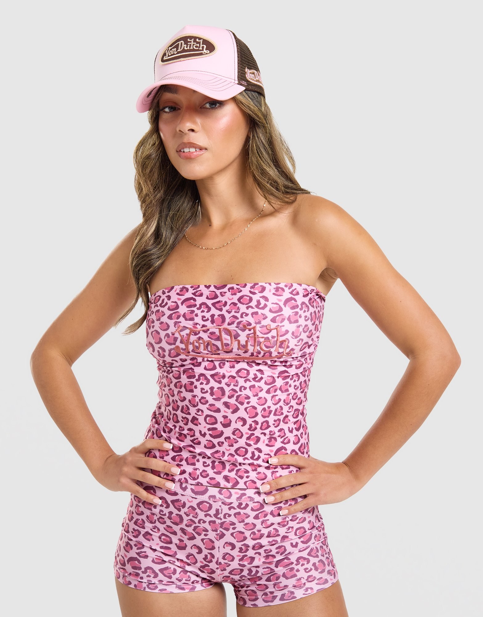 Von Dutch Leopard Bandeau Oberteil