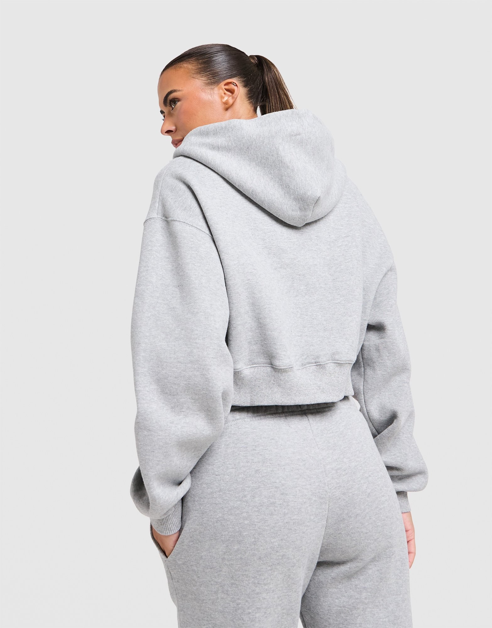 Nike Studio Fleece Cropped Full-Zip Hoodie