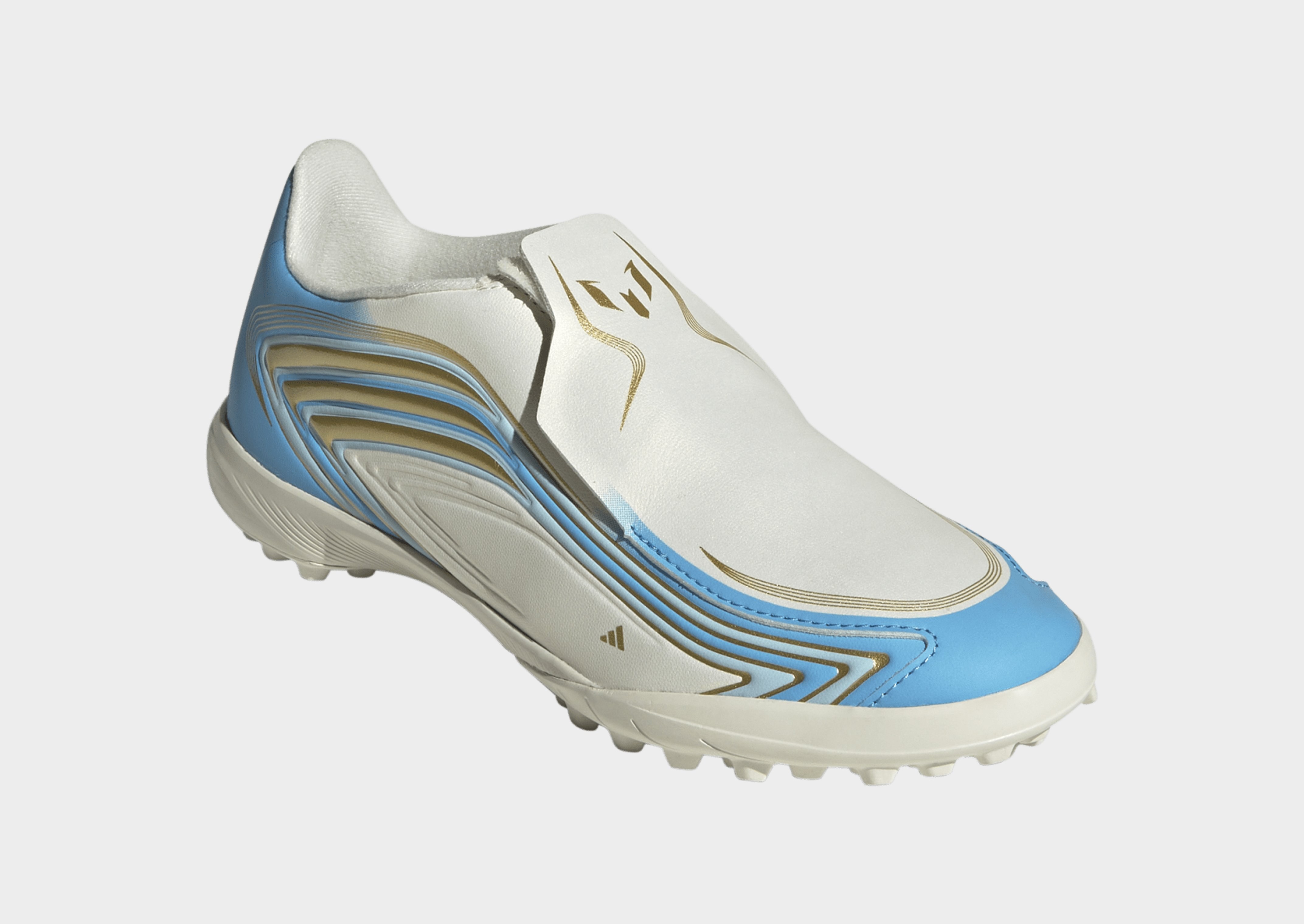 adidas F50 Messi League Kids Fußballschuh, Hybridrasen, Ohne Schnürsenkel