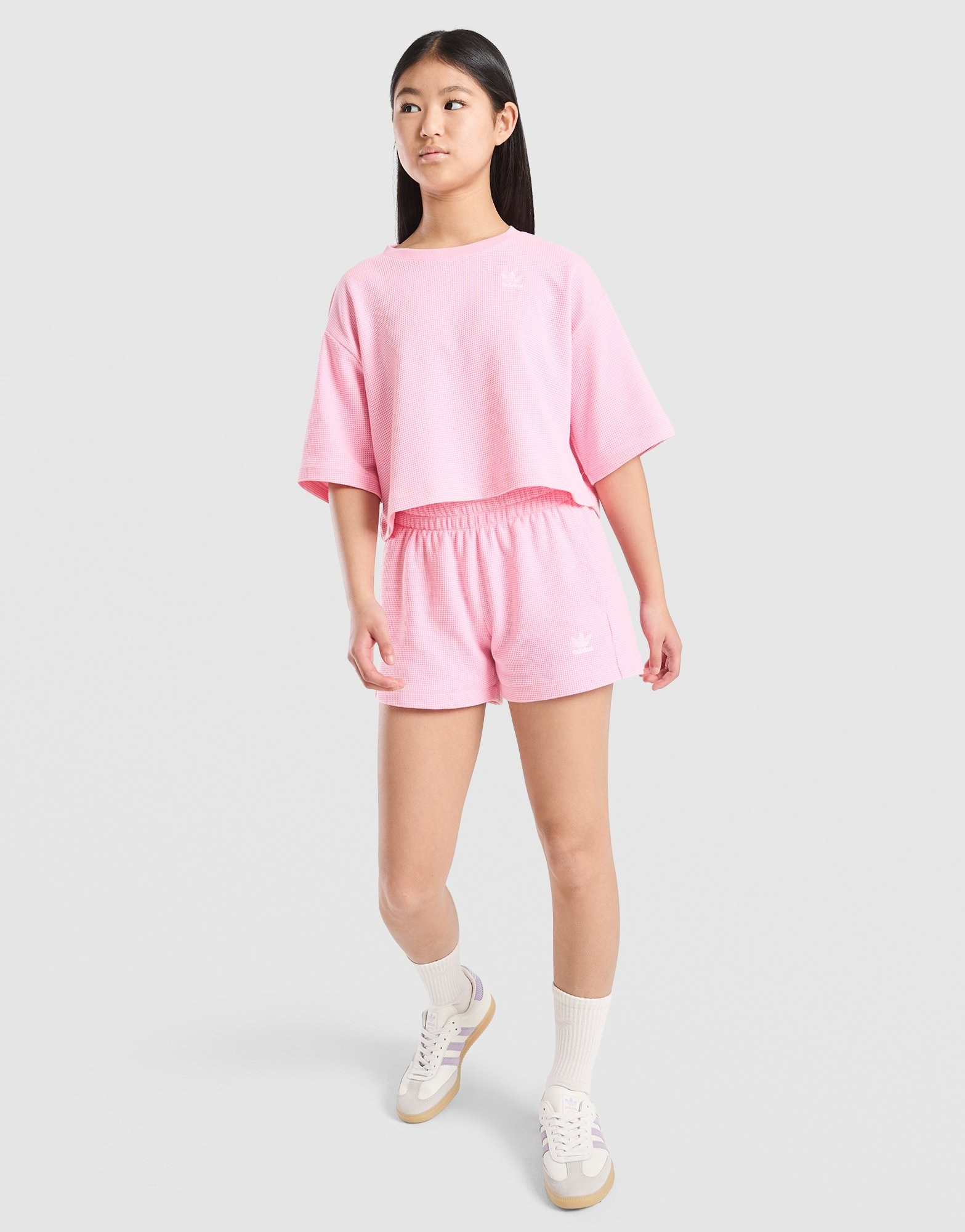 adidas Girls' Waffle T-Shirt Junior