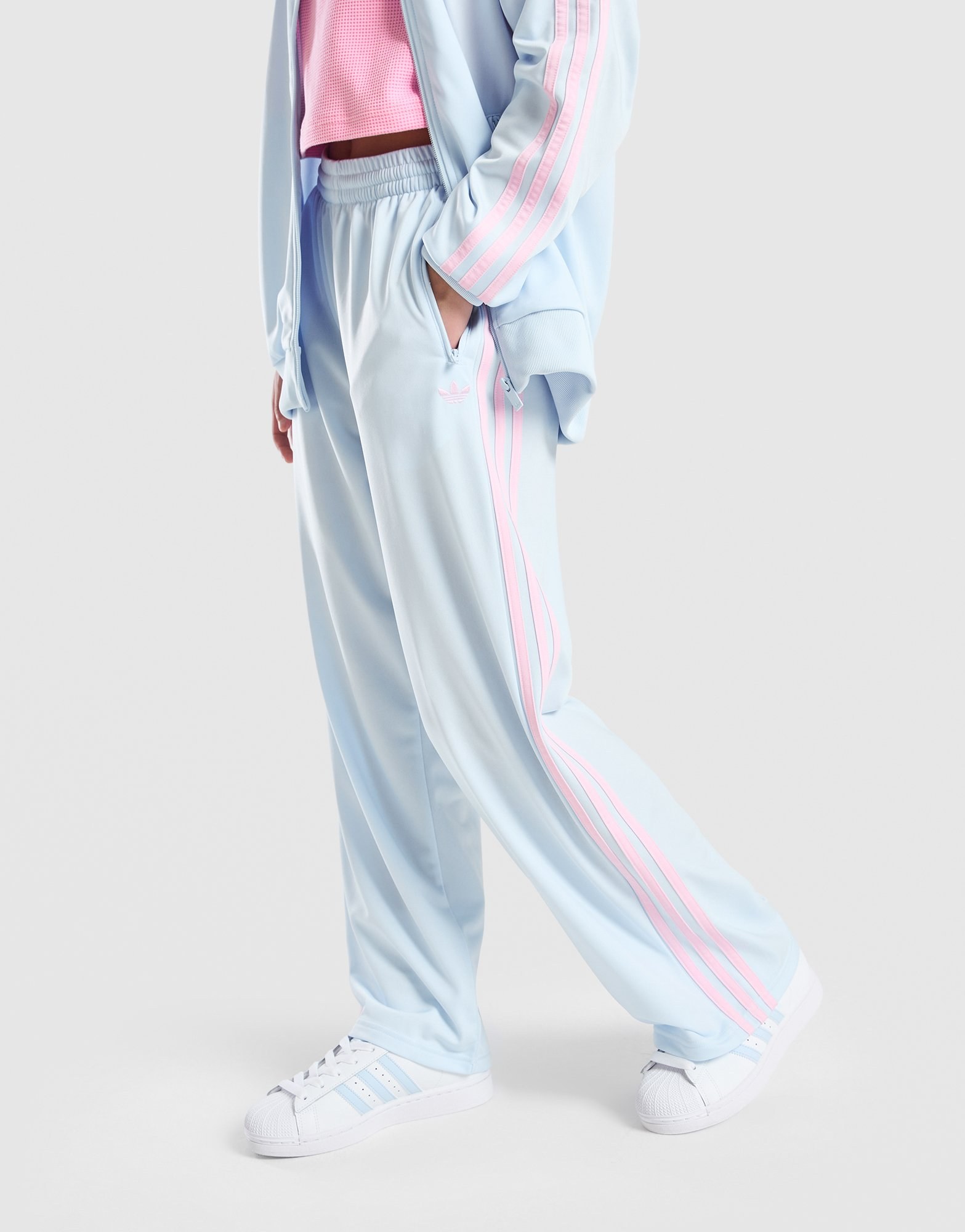 adidas Originals Girls' Firebird Wide Track Pants Junior
