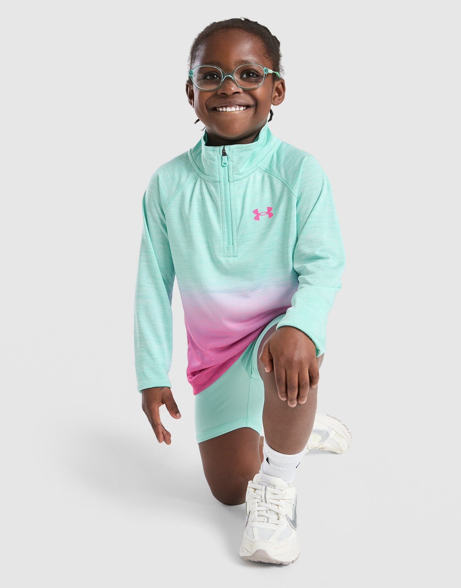 Under Armour Girls' Fade 1/4 Zip/Shorts Set Children