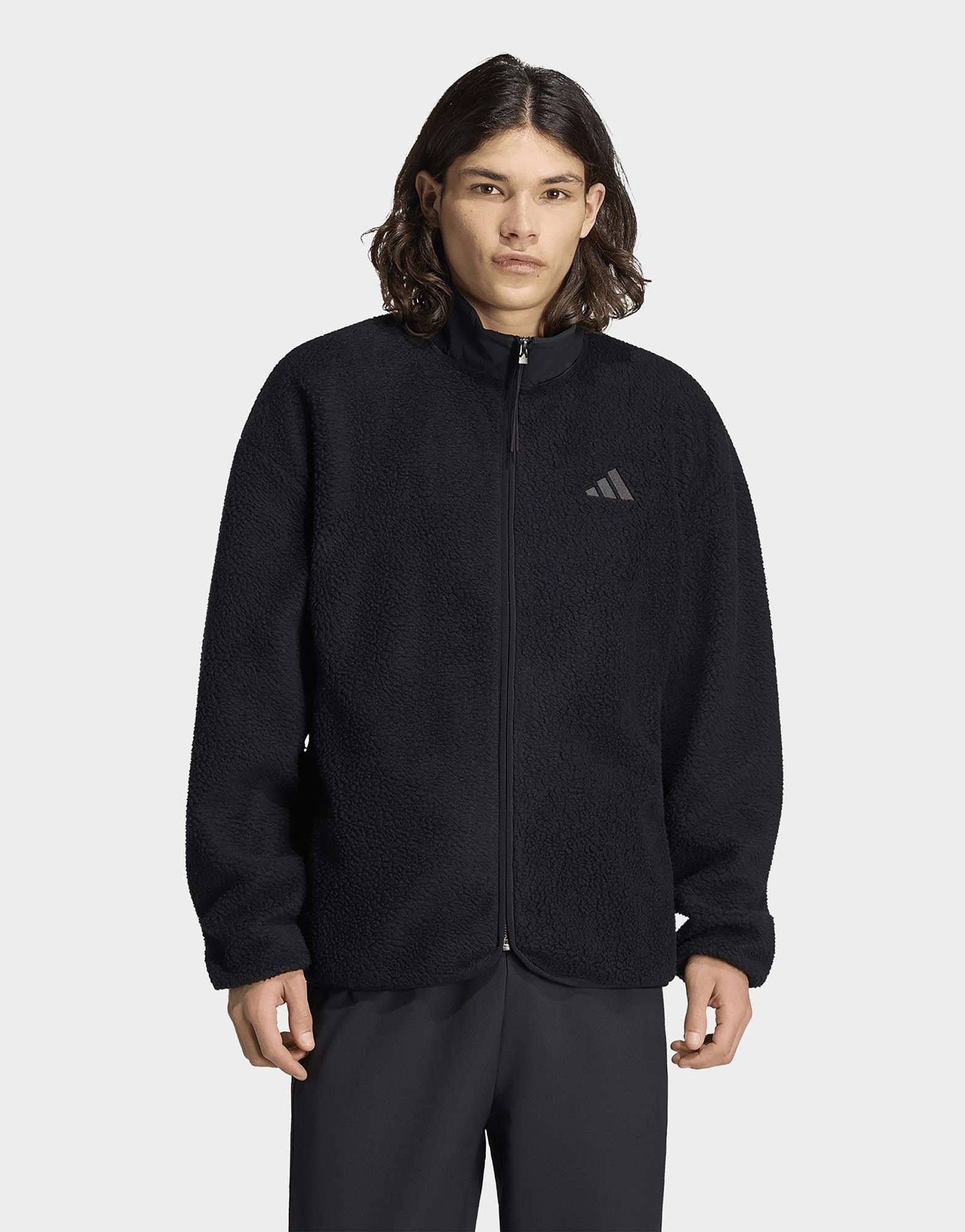 adidas City Tech 3-streifen Fleecejacke, Durchgehender Reißverschluss