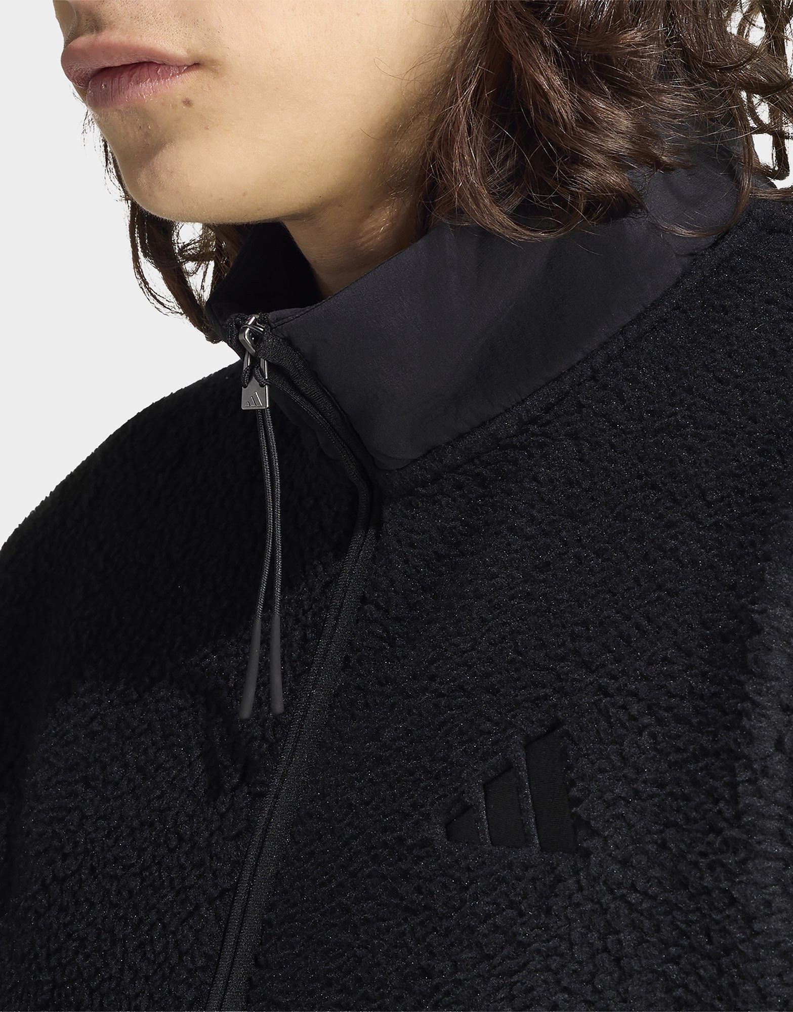 adidas City Tech 3-streifen Fleecejacke, Durchgehender Reißverschluss
