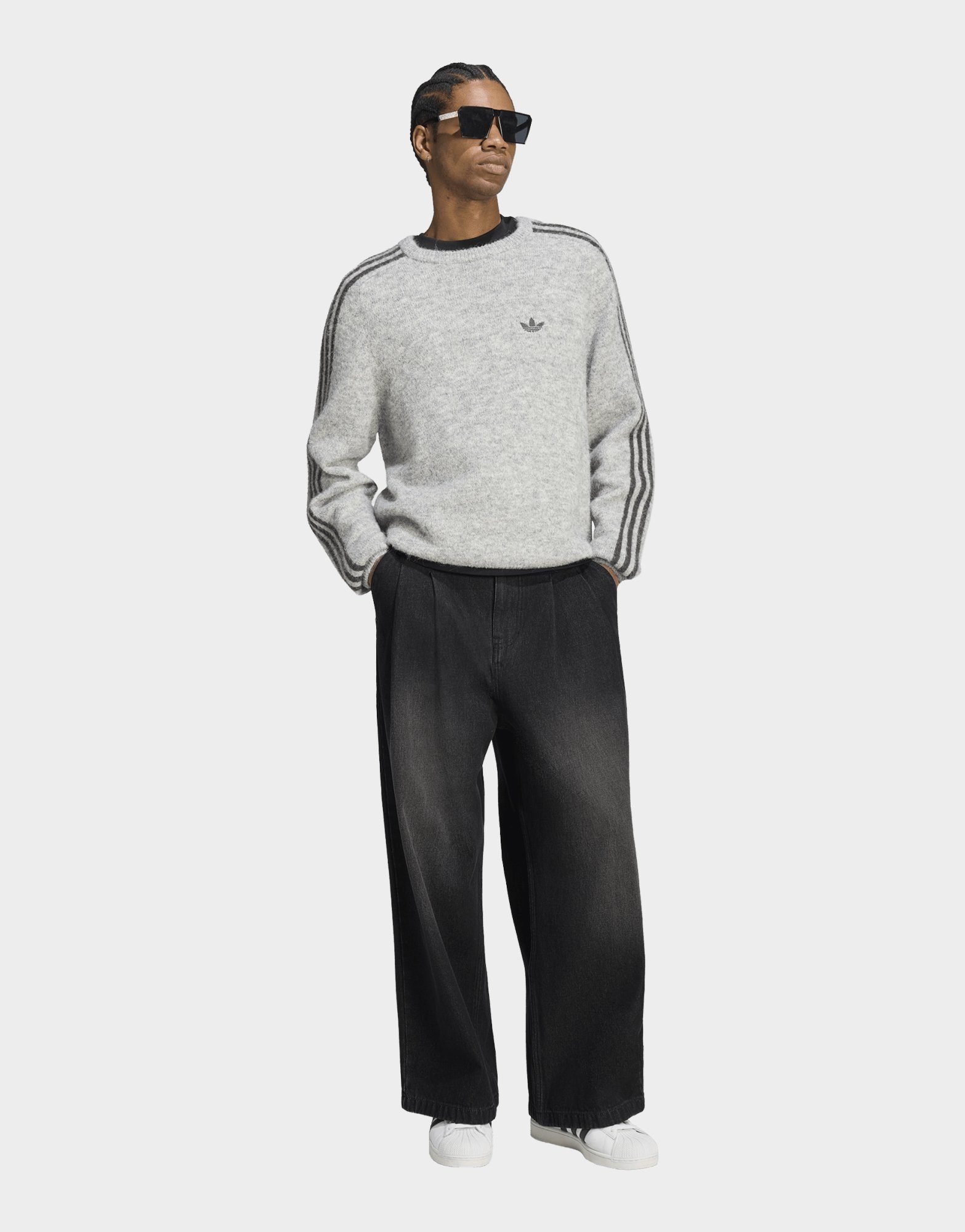 adidas Jeans, Mittelhoch, Weites Bein
