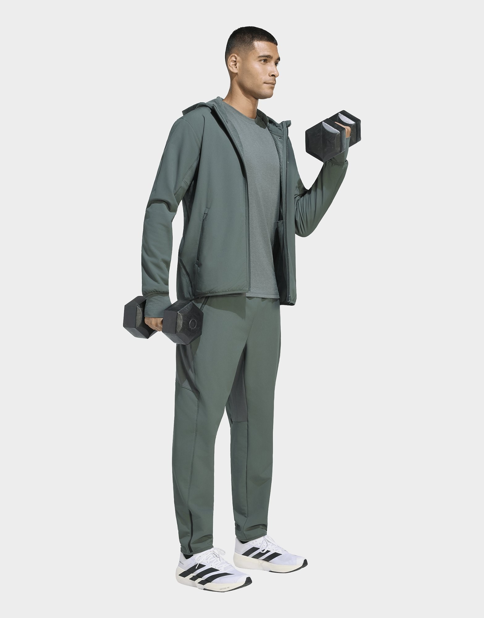 adidas D4t Climawarm Jacke, Durchgehender Reißverschluss