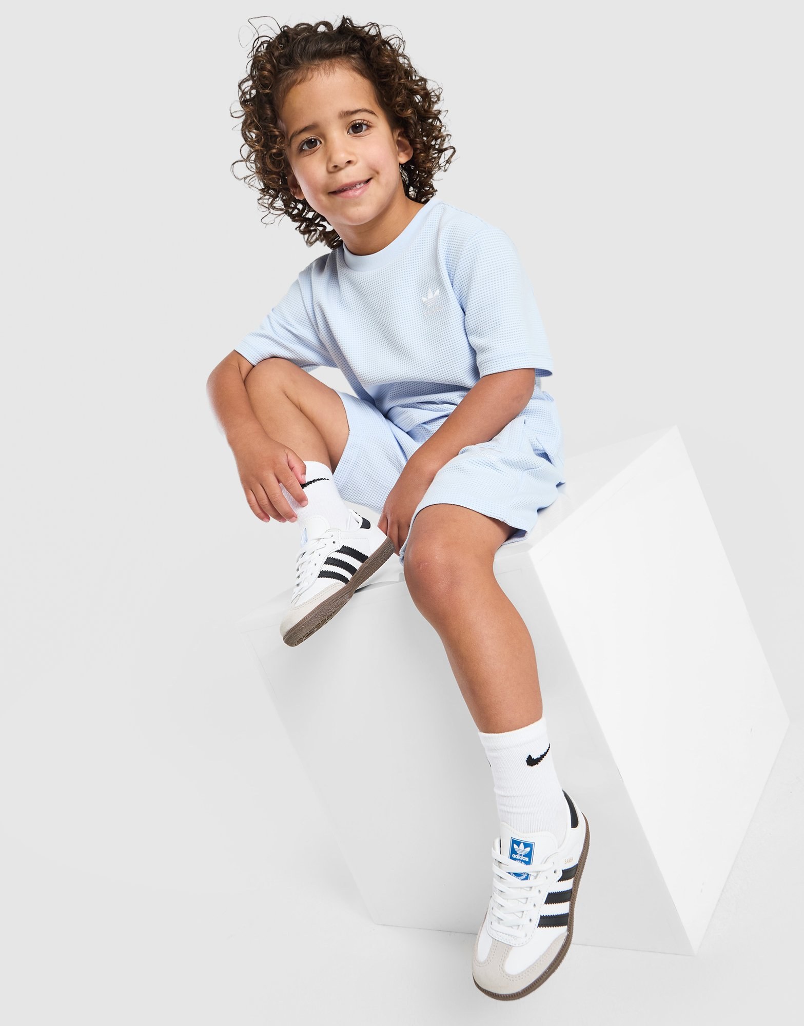 adidas Originals Waffle T-Shirt & Shorts Set Kleinkinder