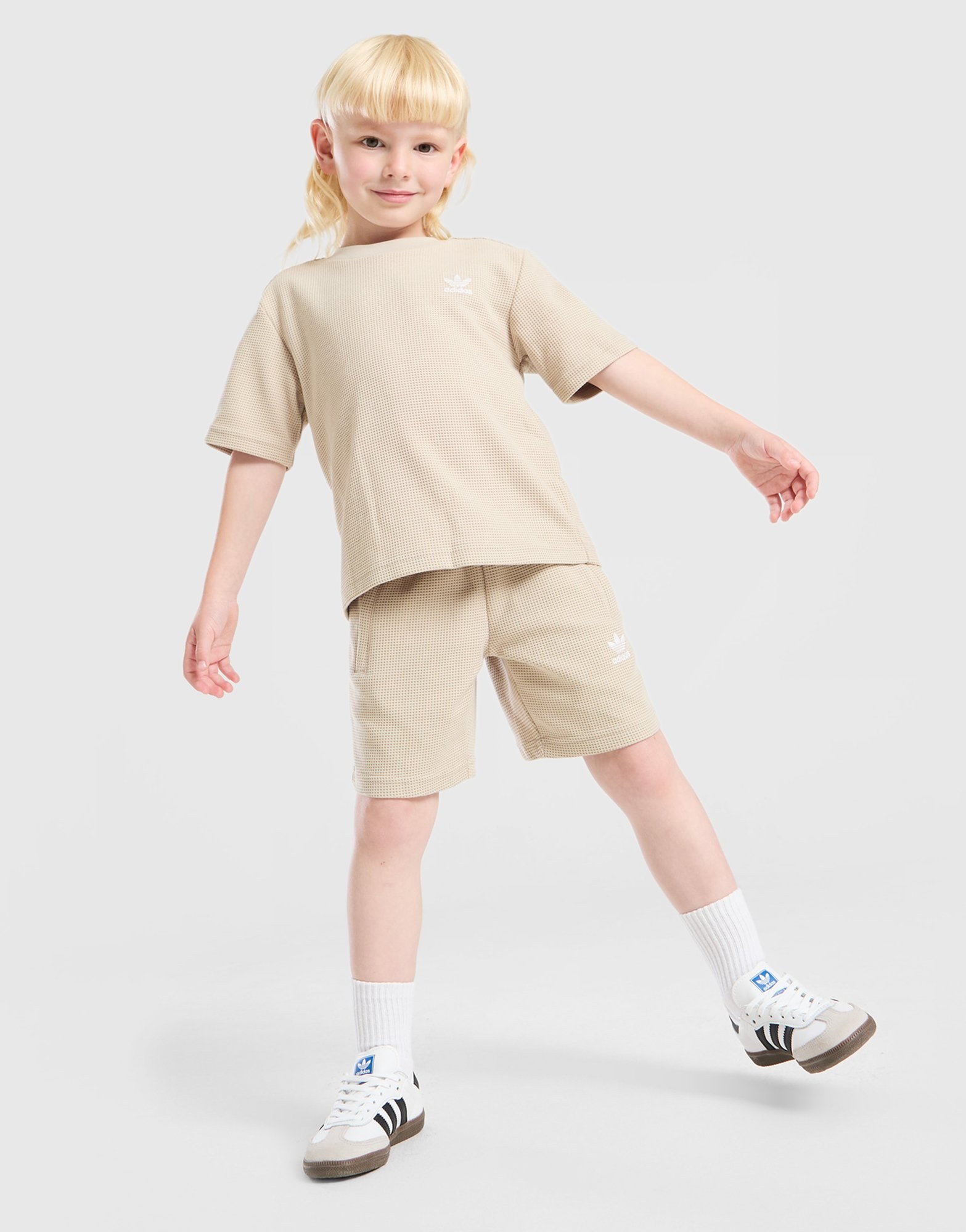 adidas Originals Waffle T-Shirt & Shorts Set Kleinkinder
