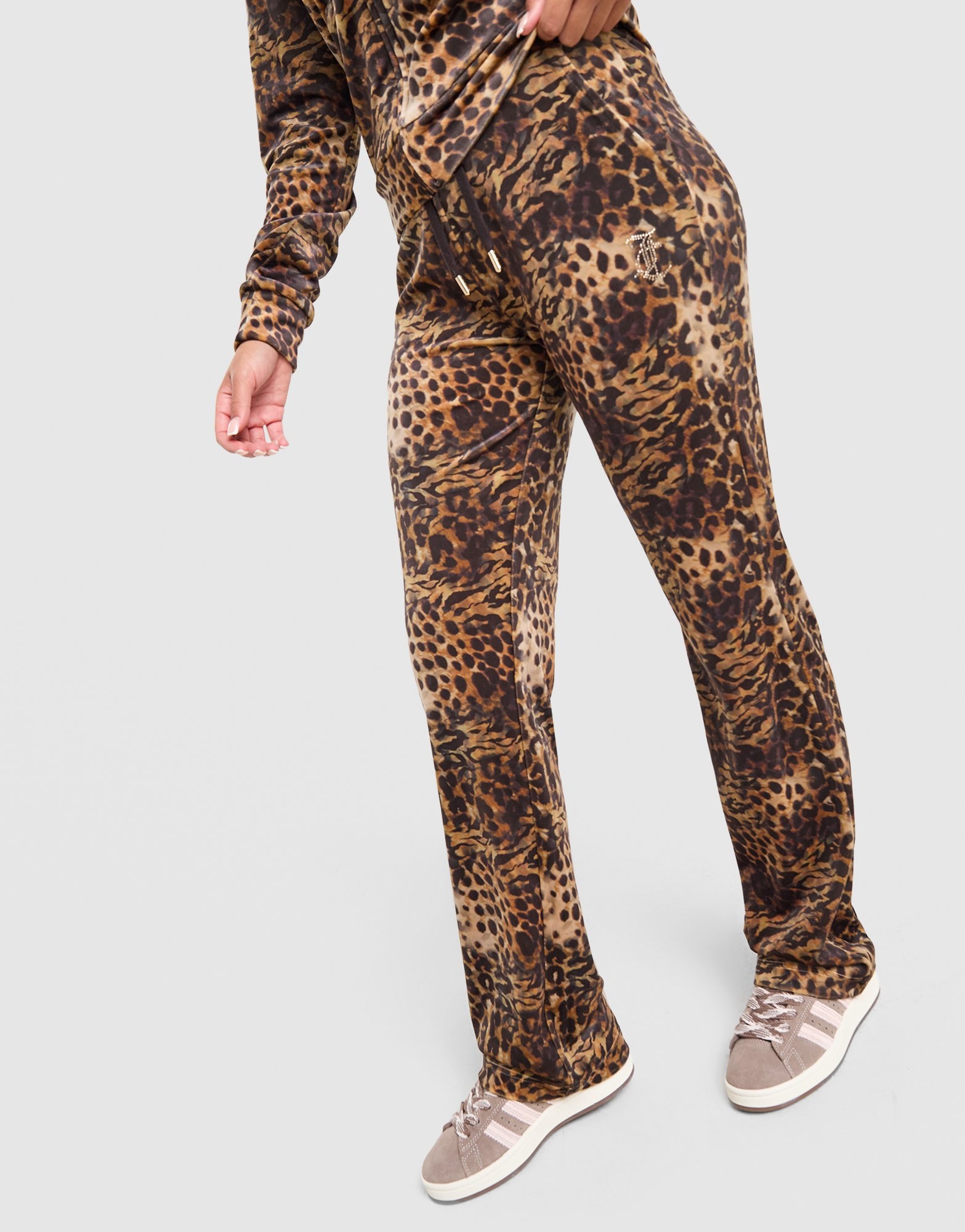 JUICY COUTURE Diamante Leopard Jogginghose