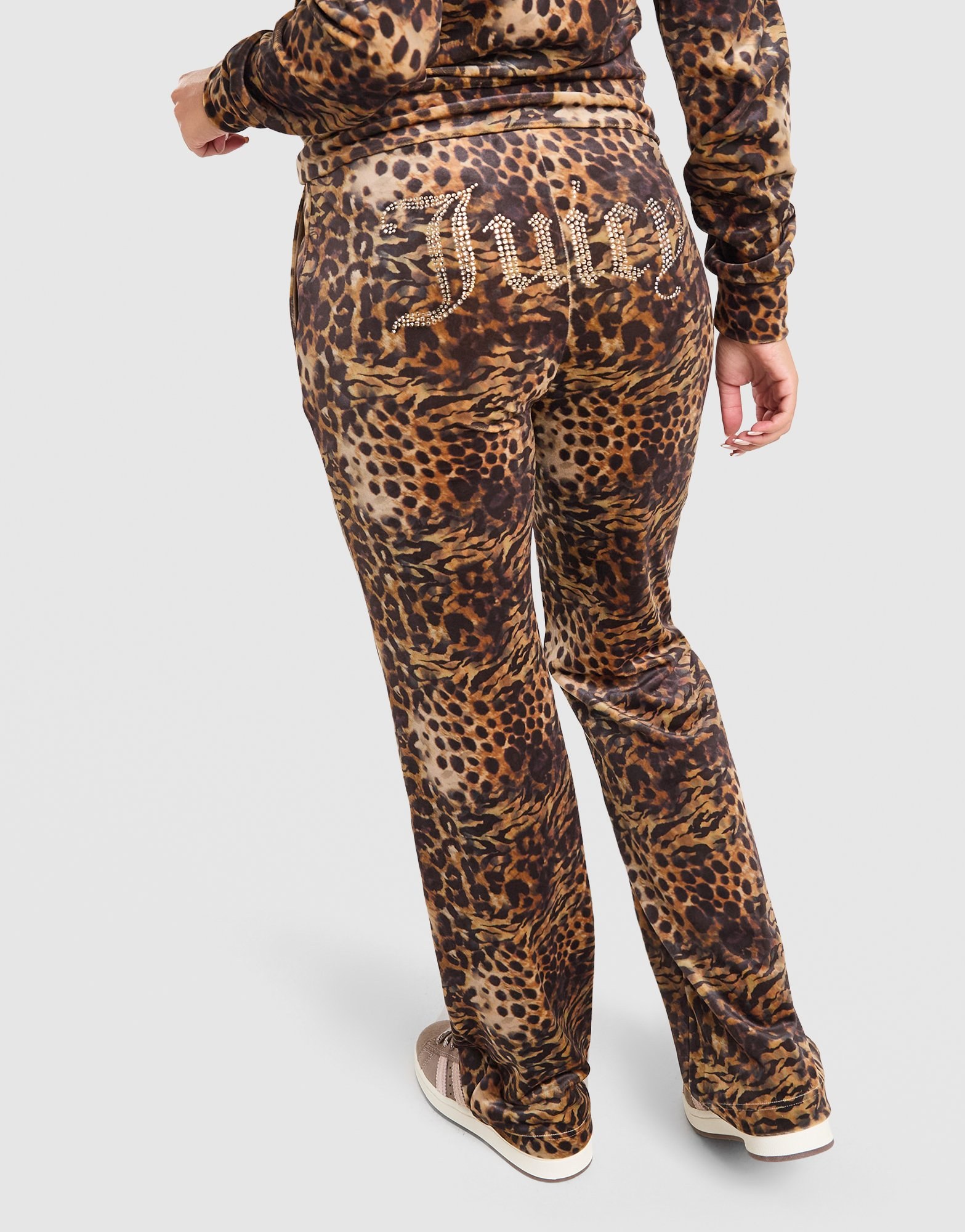 JUICY COUTURE Diamante Leopard Jogginghose