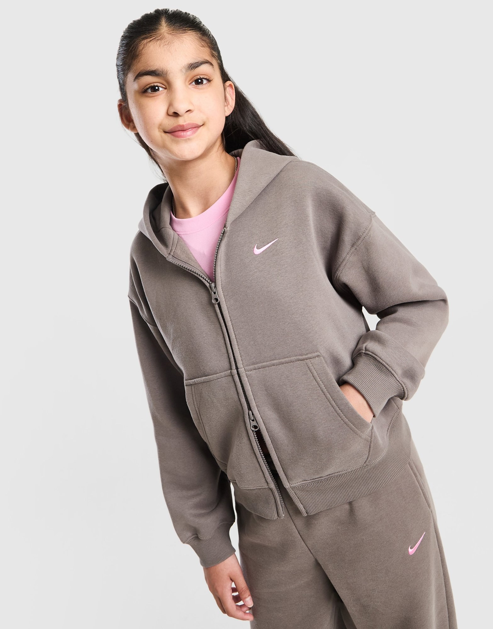 Nike Girls' Studio Fleece Full Zip Hoodie Junior