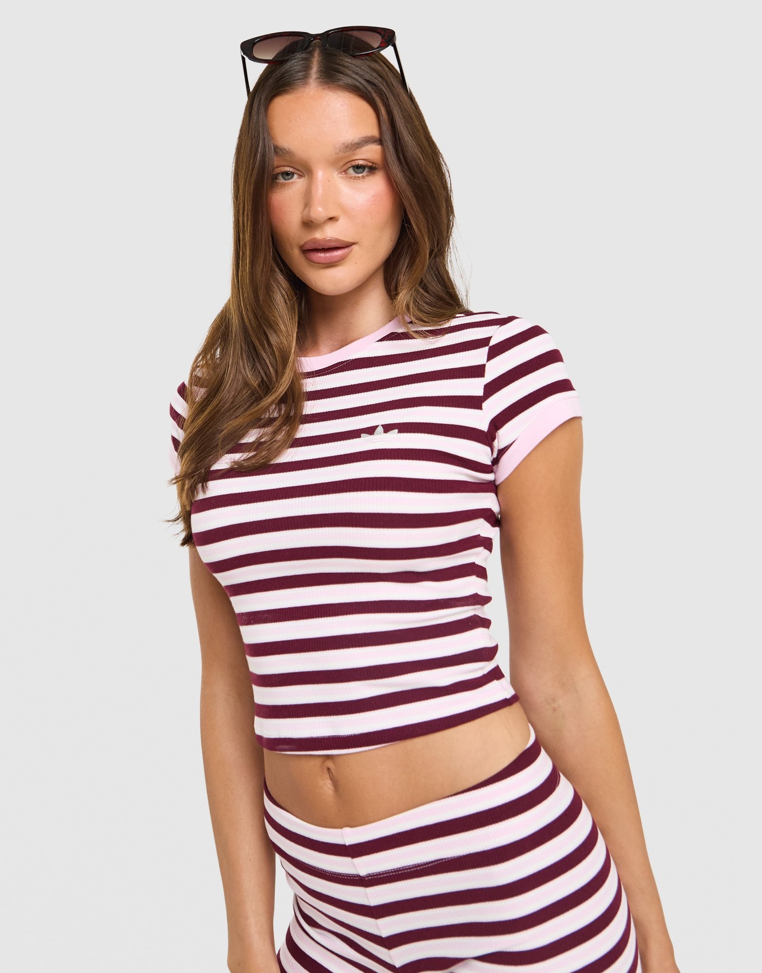 adidas Originals Striped Ribbed T-Shirt